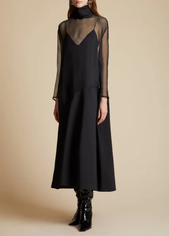 The Bellamy Dress in Black made by KHAITE