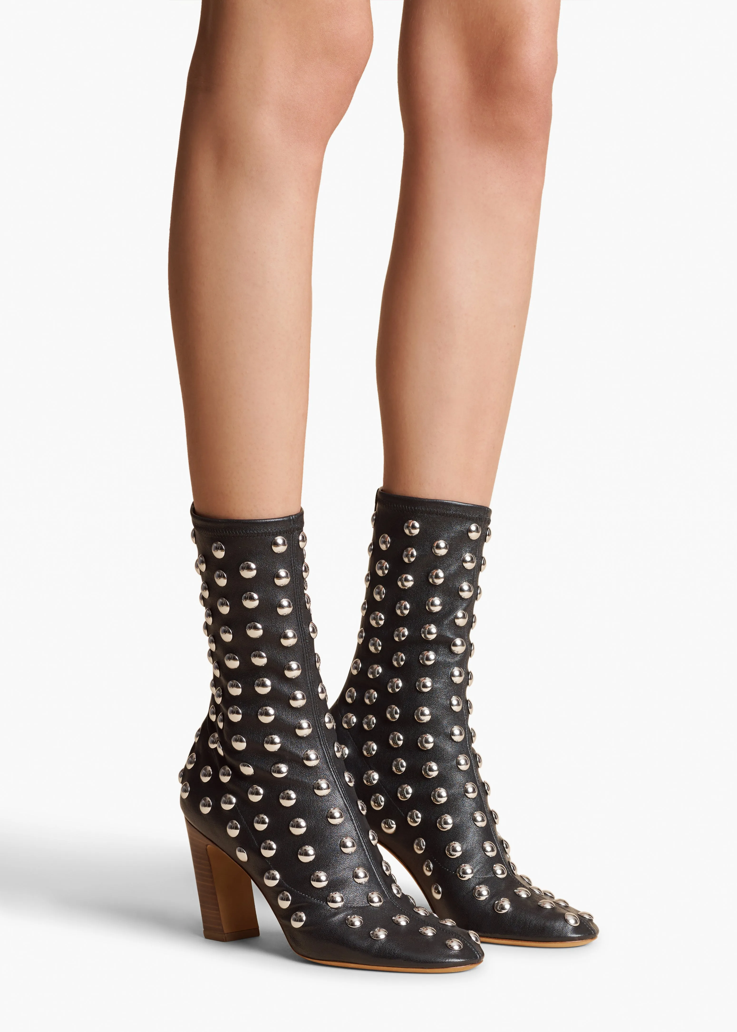 Apollo Heel Boot in Black Leather with Studs sold by KHAITE product image thumbnail 5