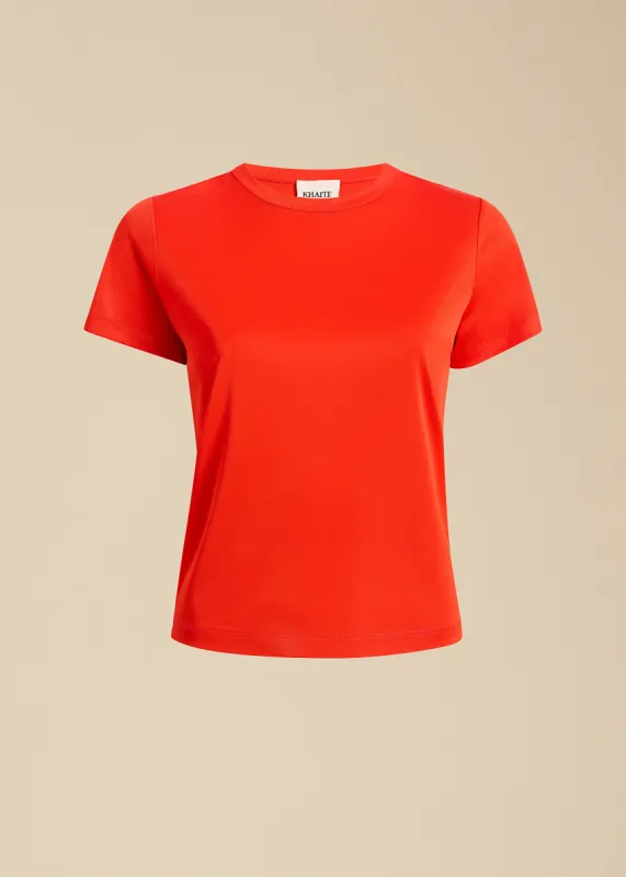 Samson T-Shirt in Fire Red sold by KHAITE