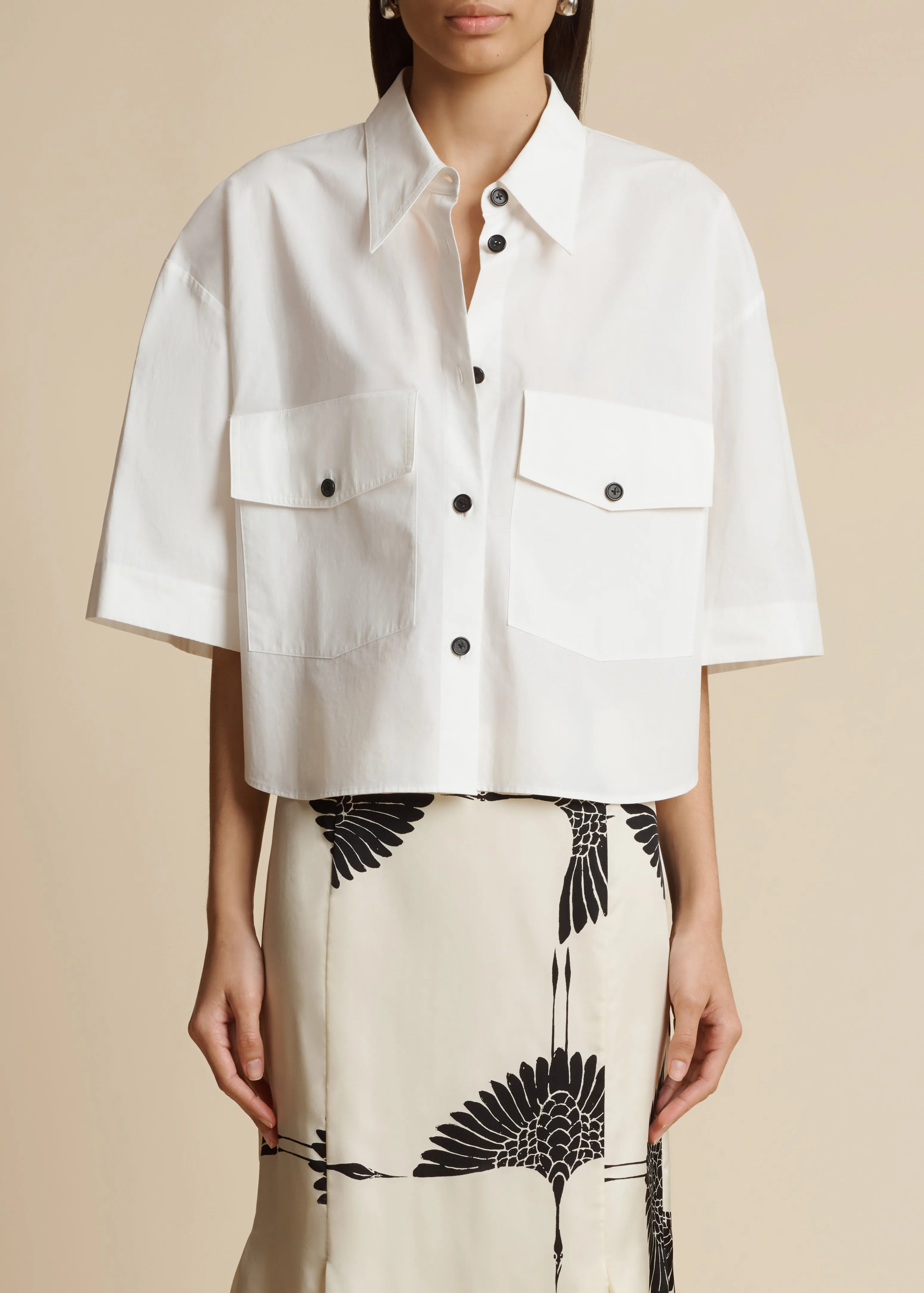 Mahsha Top in White sold by KHAITE product image thumbnail 3