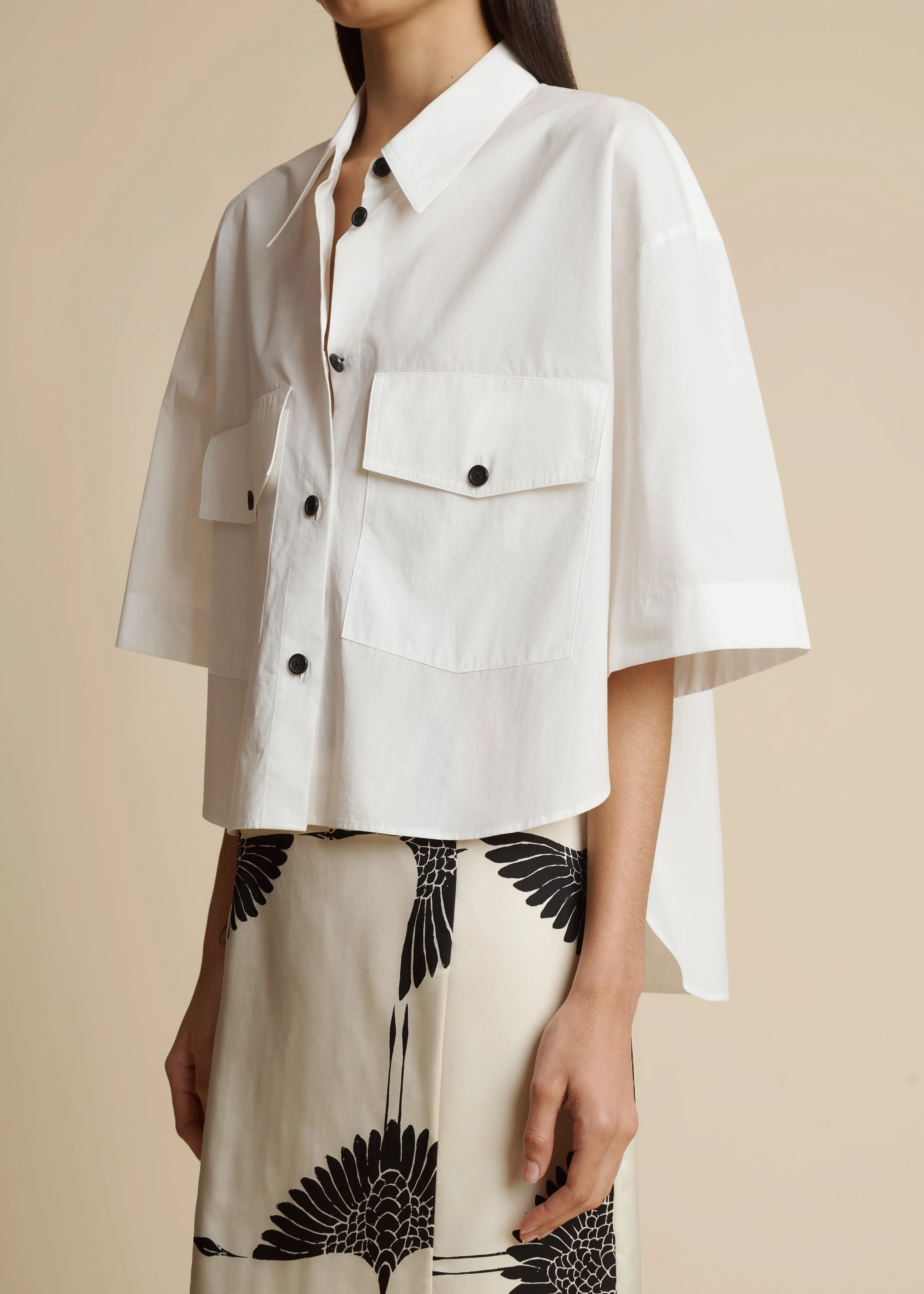 Mahsha Top in White sold by KHAITE product image thumbnail 4