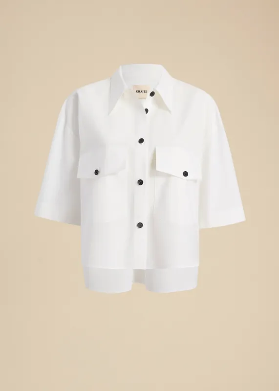 Mahsha Top in White sold by KHAITE