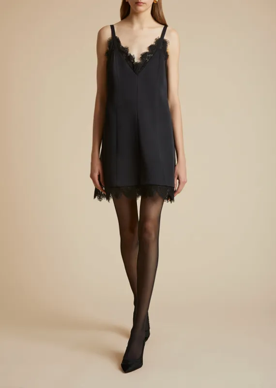 The Bo Dress in Black sold by KHAITE