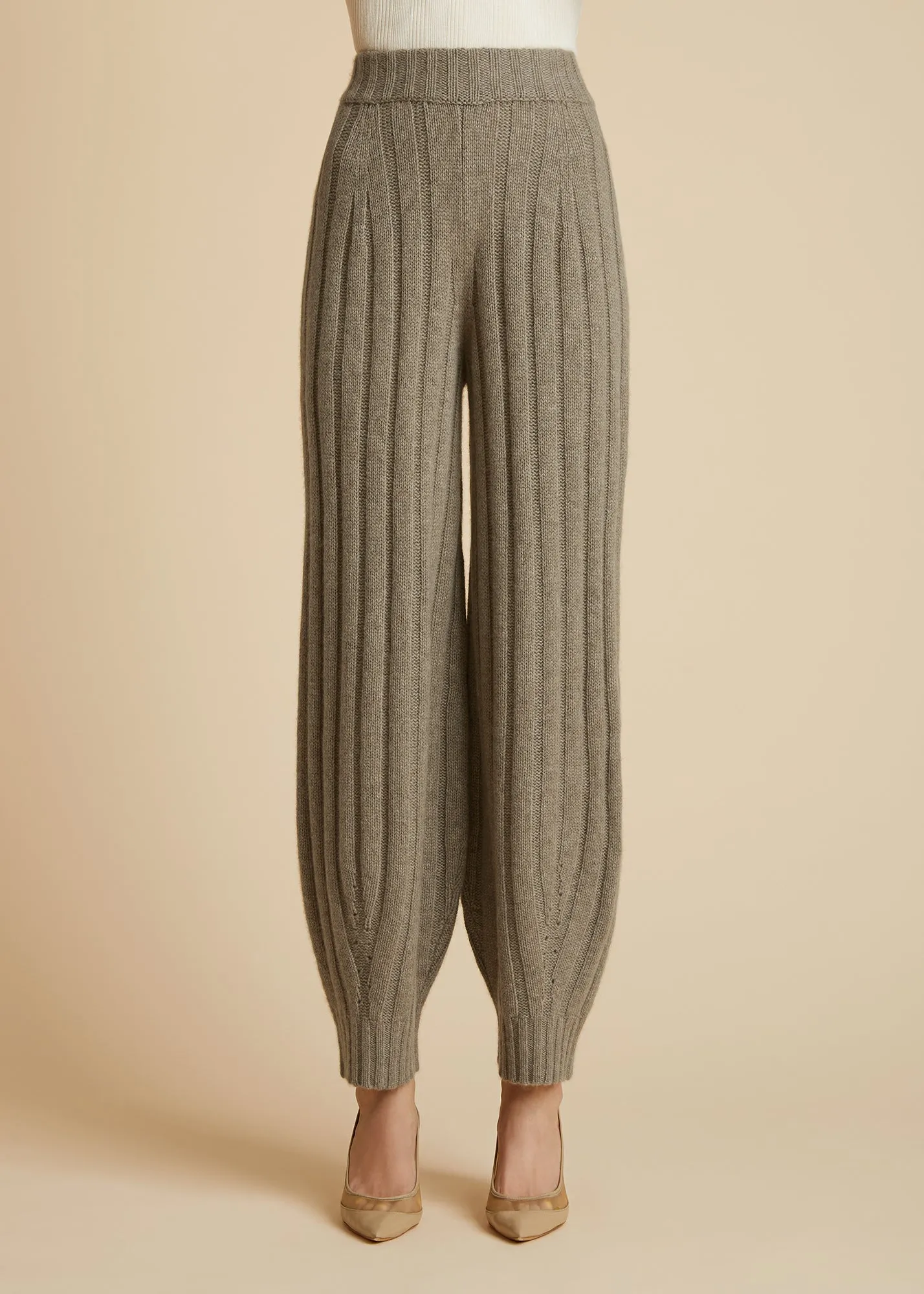 The Porzio Pant in Barley sold by KHAITE product image thumbnail 2