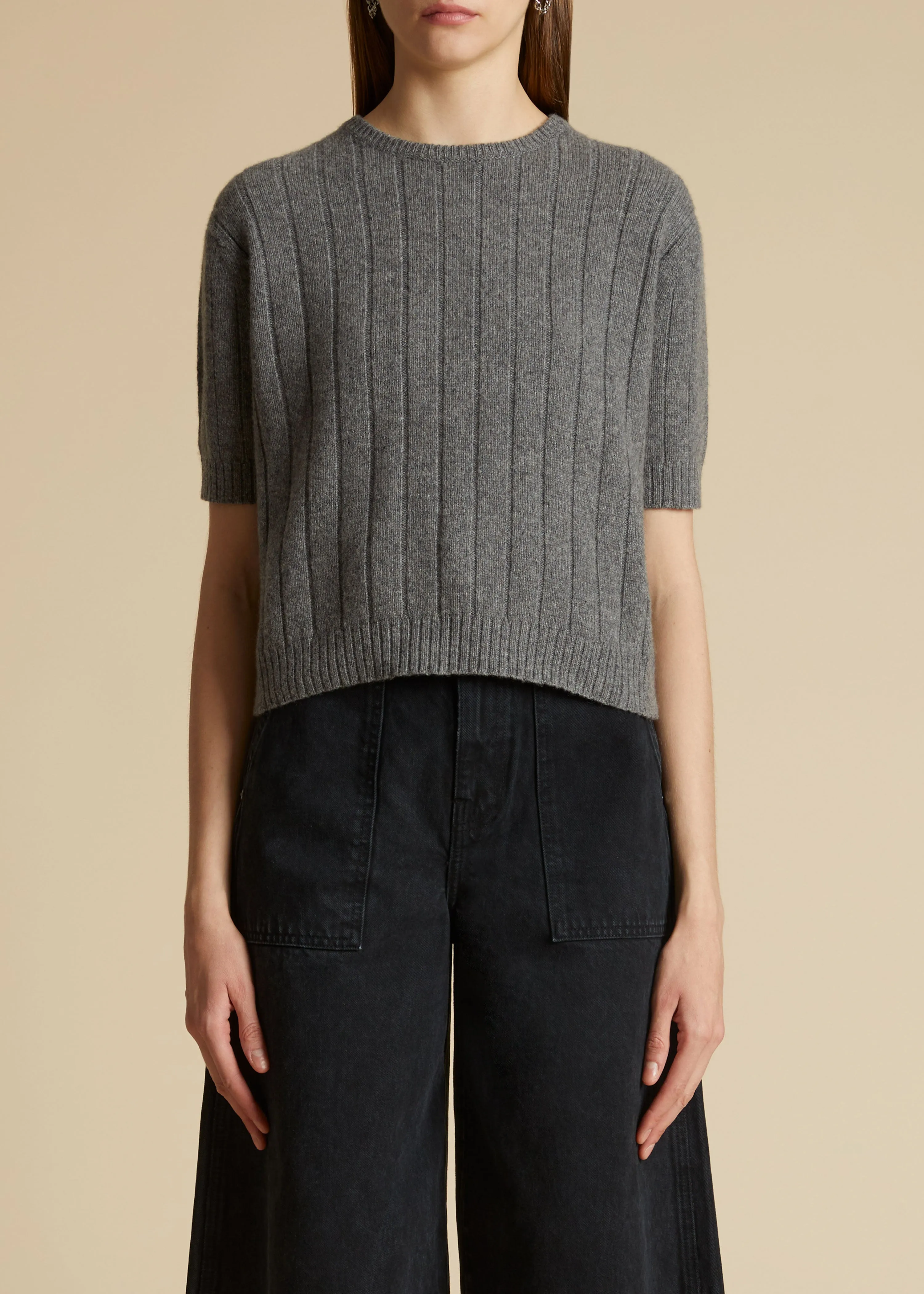 The Esmeralda Sweater in Sterling sold by KHAITE