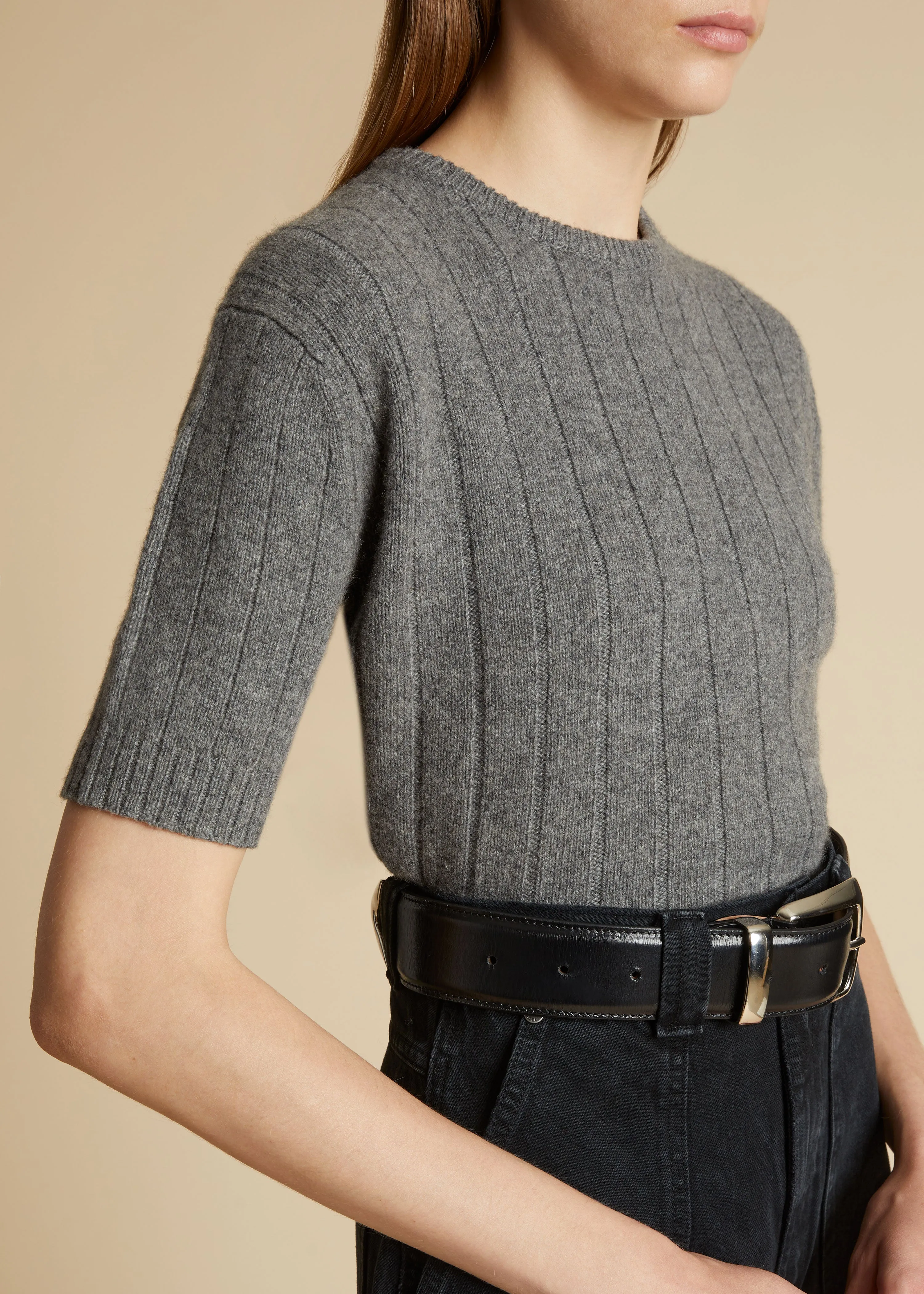 The Esmeralda Sweater in Sterling sold by KHAITE product image thumbnail 4