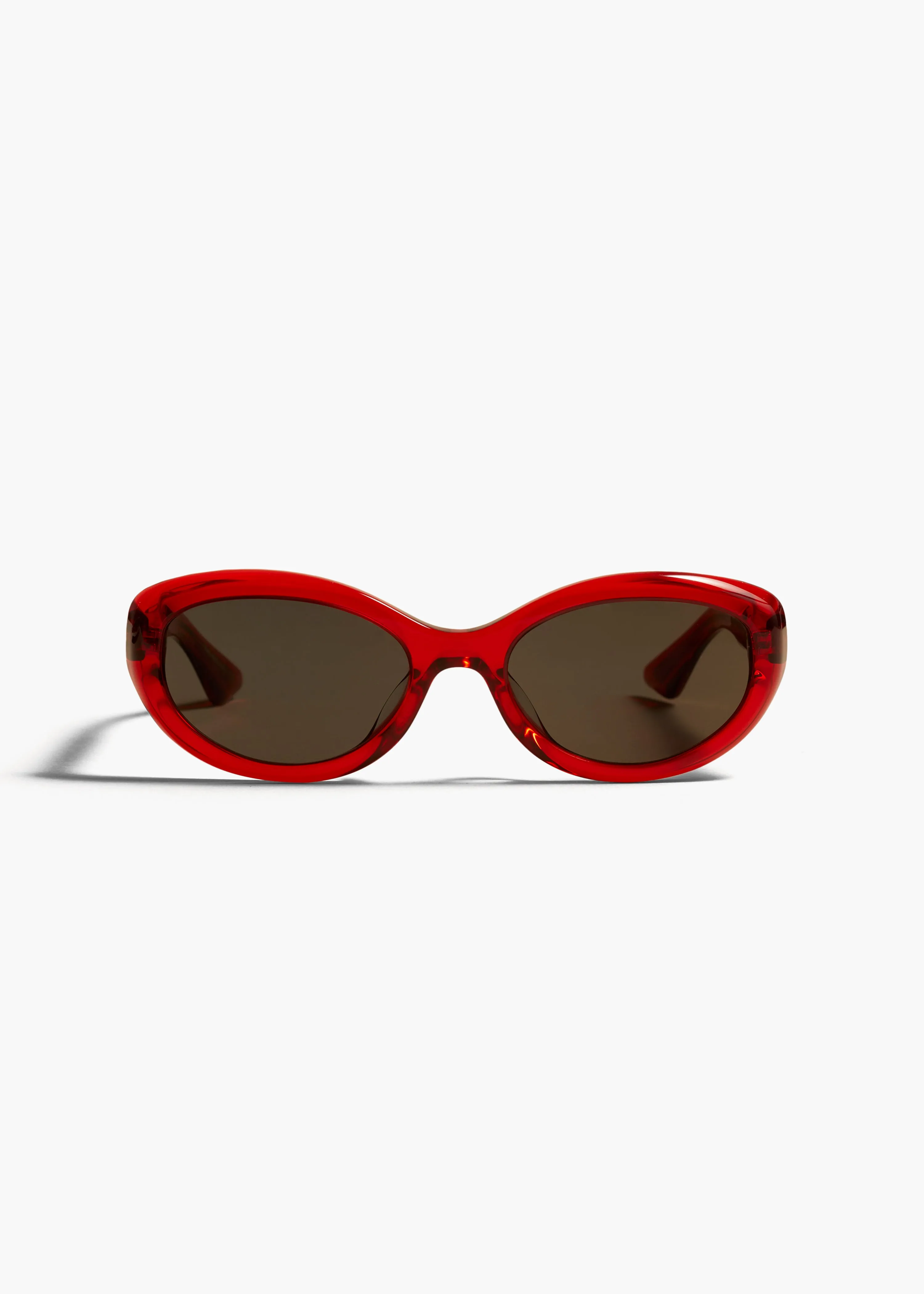 KHAITE x Oliver Peoples 1969C in Translucent Red sold by KHAITE