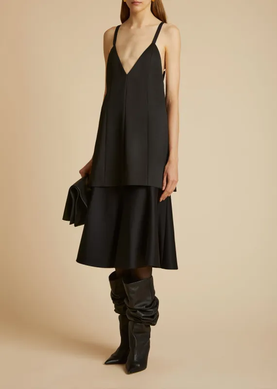 The Bab Dress in Black made by KHAITE