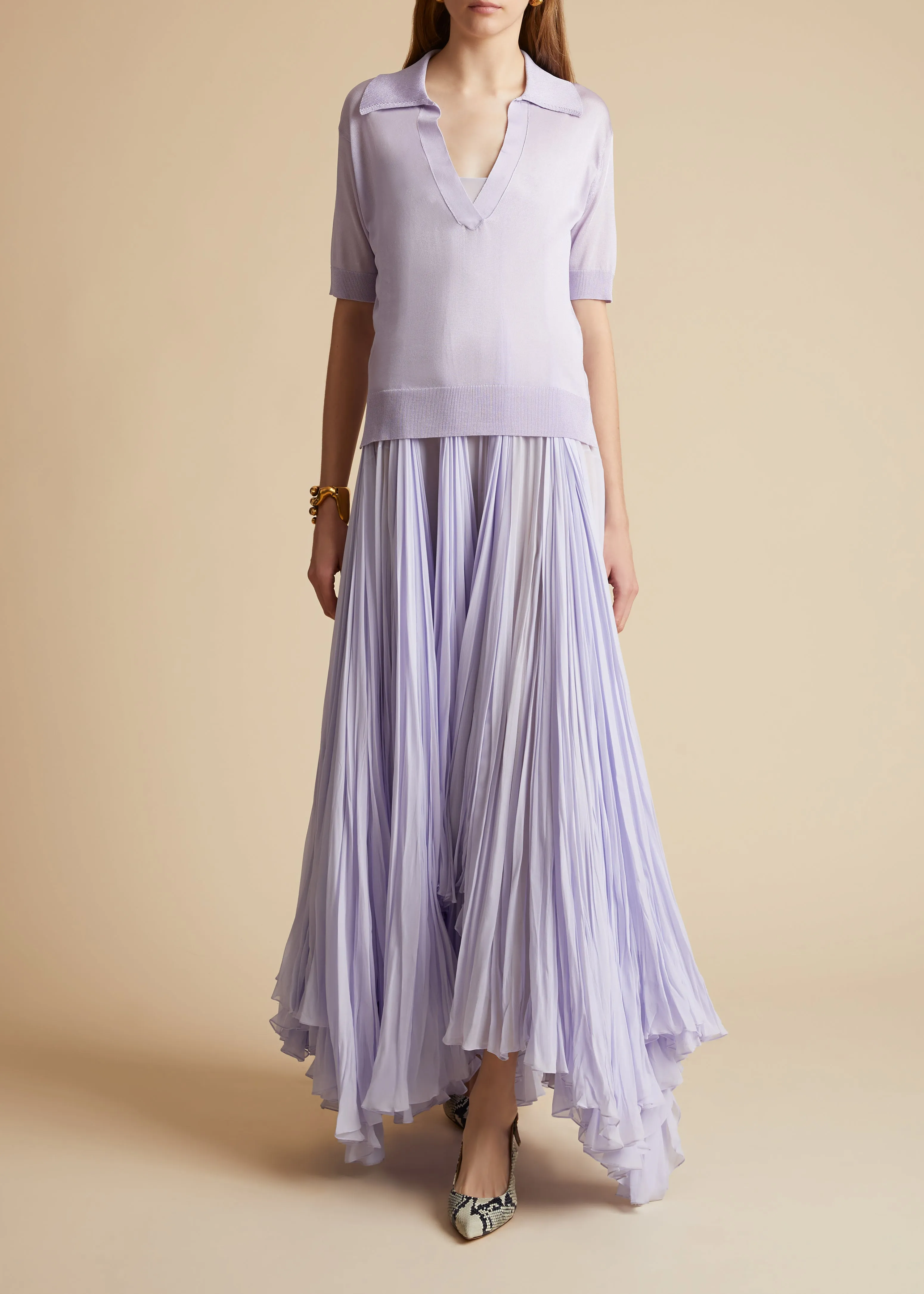 Julita Top in Lavender sold by KHAITE product image thumbnail 2