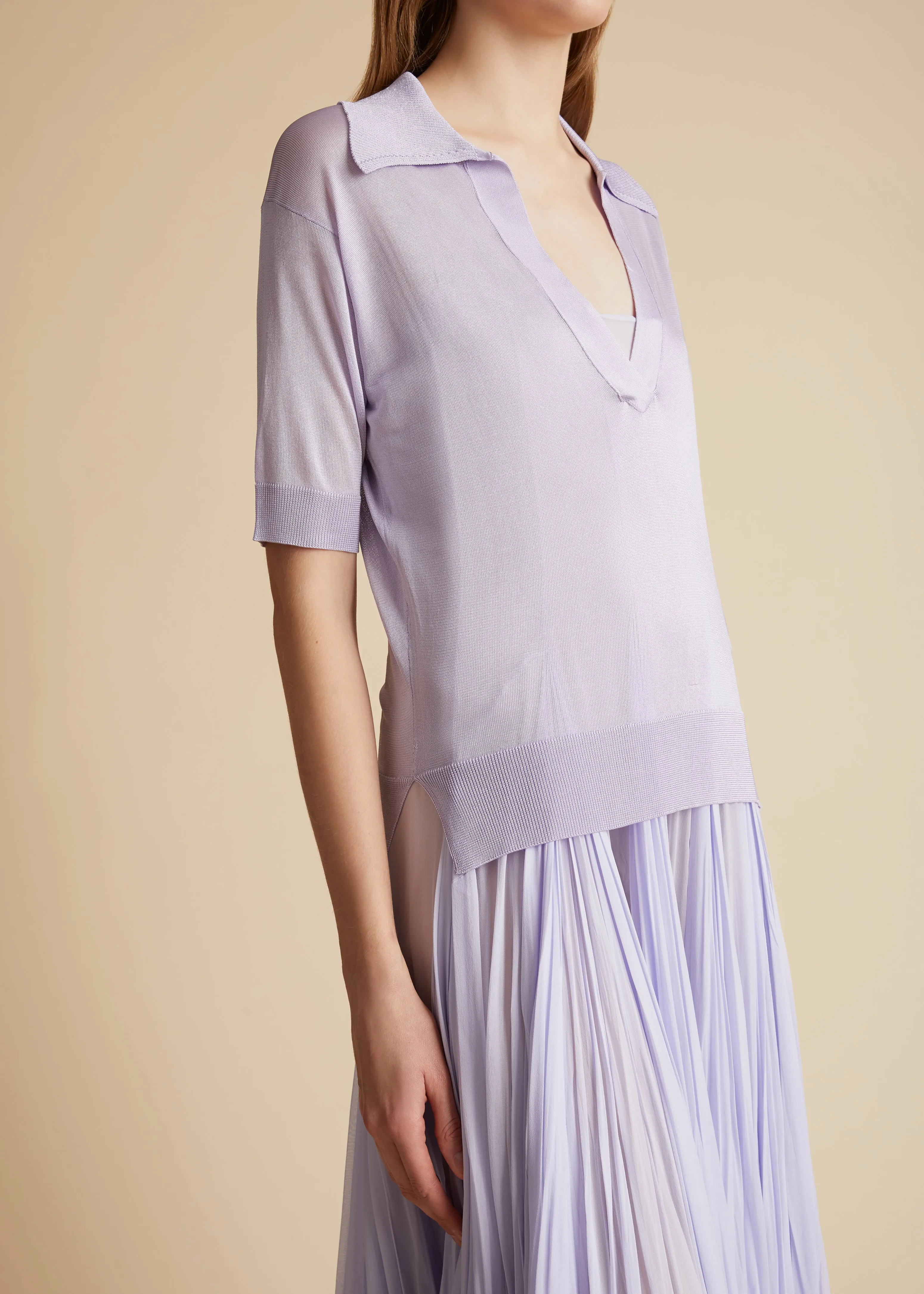 Julita Top in Lavender sold by KHAITE product image thumbnail 5