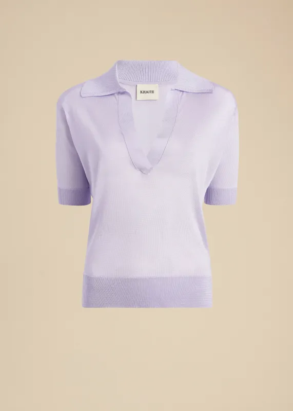 Julita Top in Lavender made by KHAITE