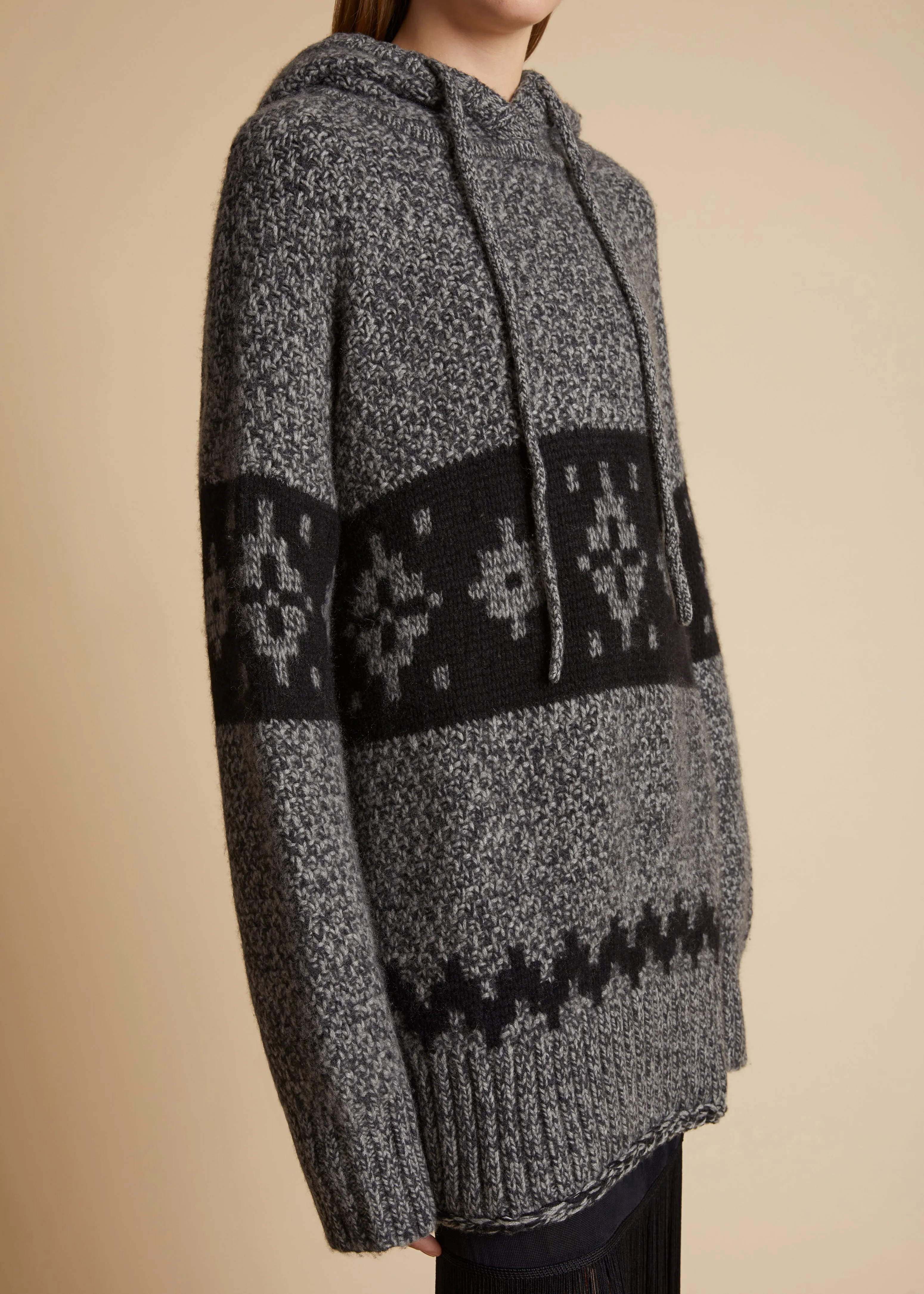 The Dobbi Hoodie in Charcoal sold by KHAITE product image thumbnail 5