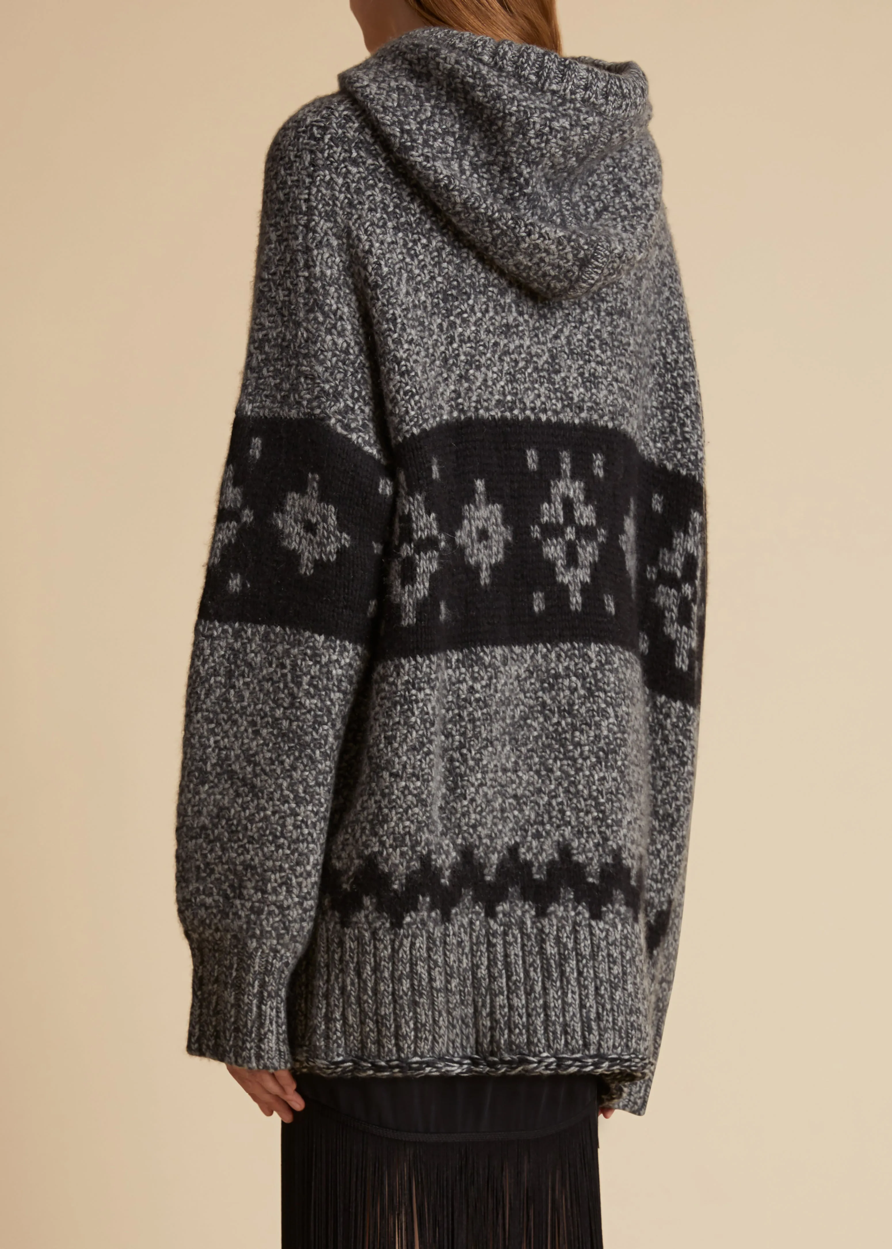 The Dobbi Hoodie in Charcoal sold by KHAITE product image thumbnail 3