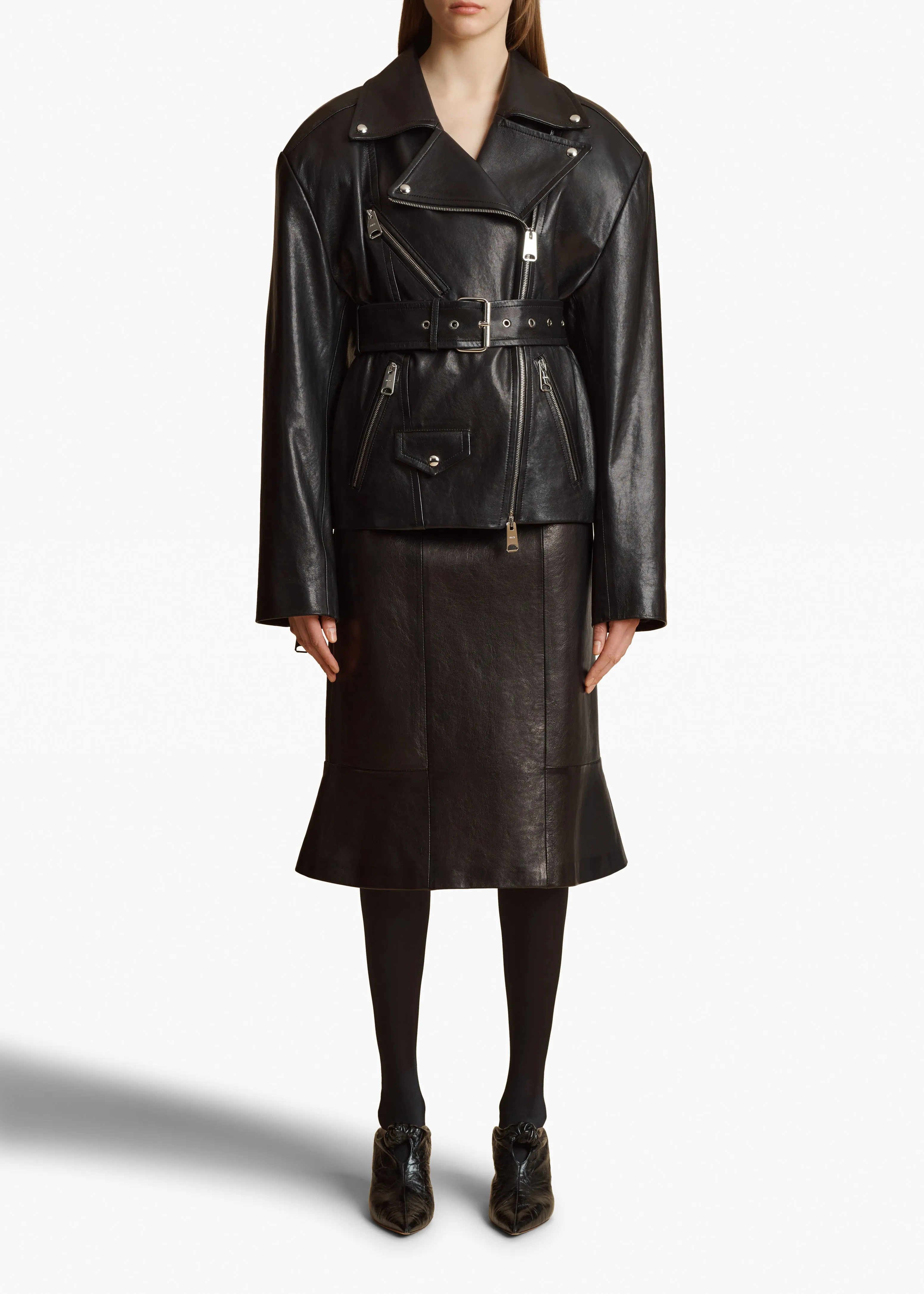 Fabbie Jacket in Black Leather sold by KHAITE product image thumbnail 3