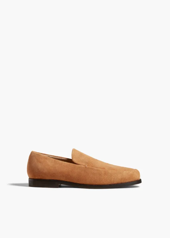 Alessio Loafer in Camel Suede sold by KHAITE