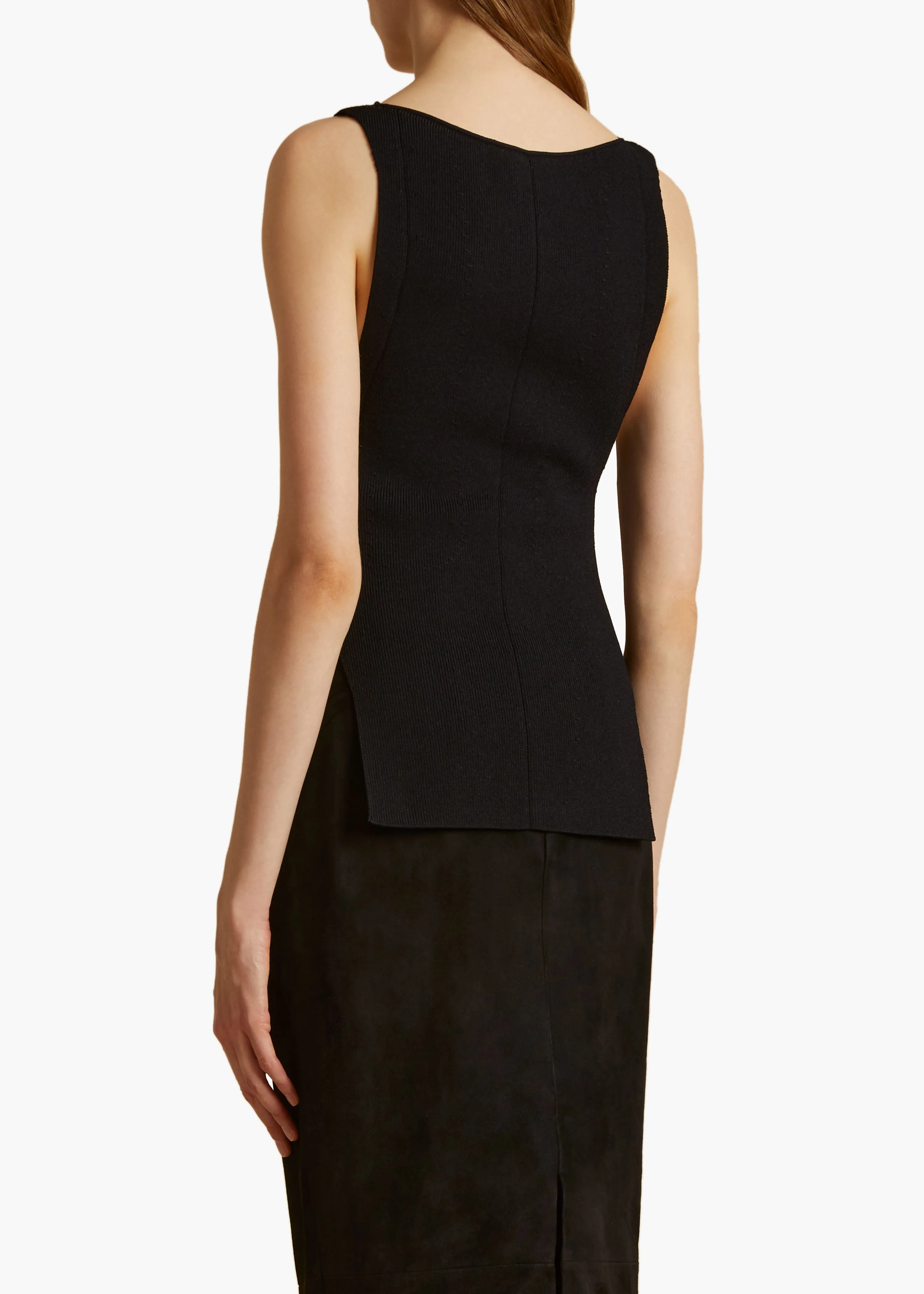 Evelyn Top in Black sold by KHAITE product image thumbnail 4