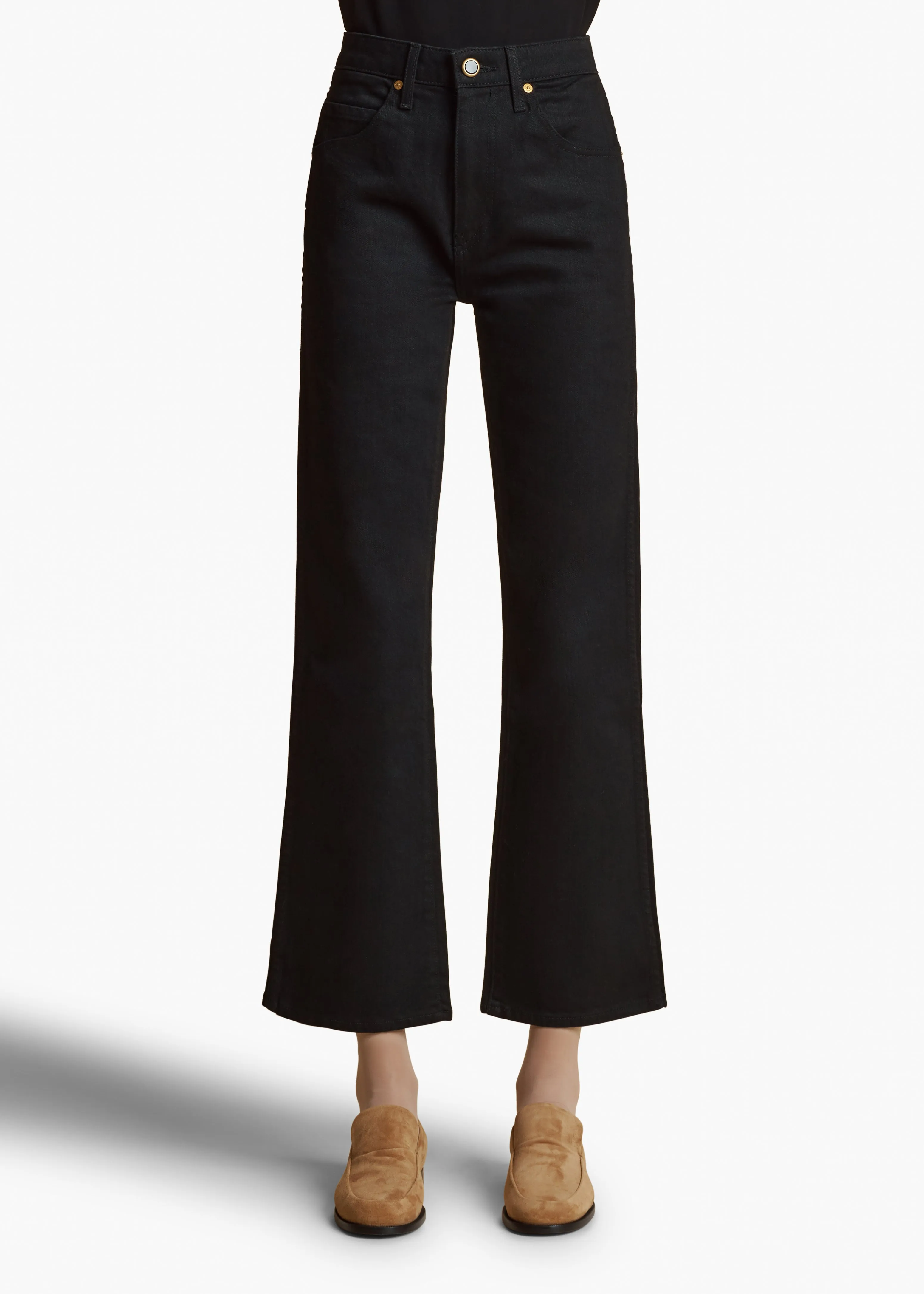 Vivian Stretch Jean in Black Rinse sold by KHAITE product image thumbnail 3