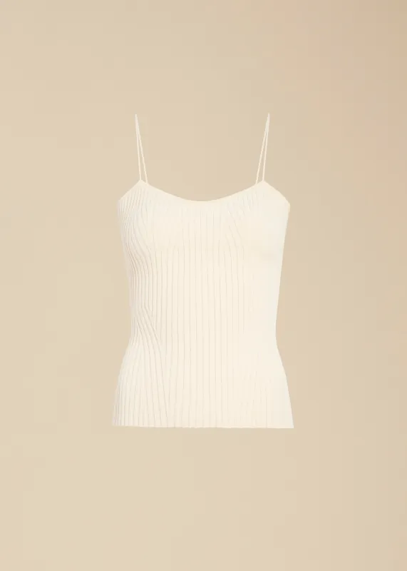 Ziggy Top in Ivory sold by KHAITE