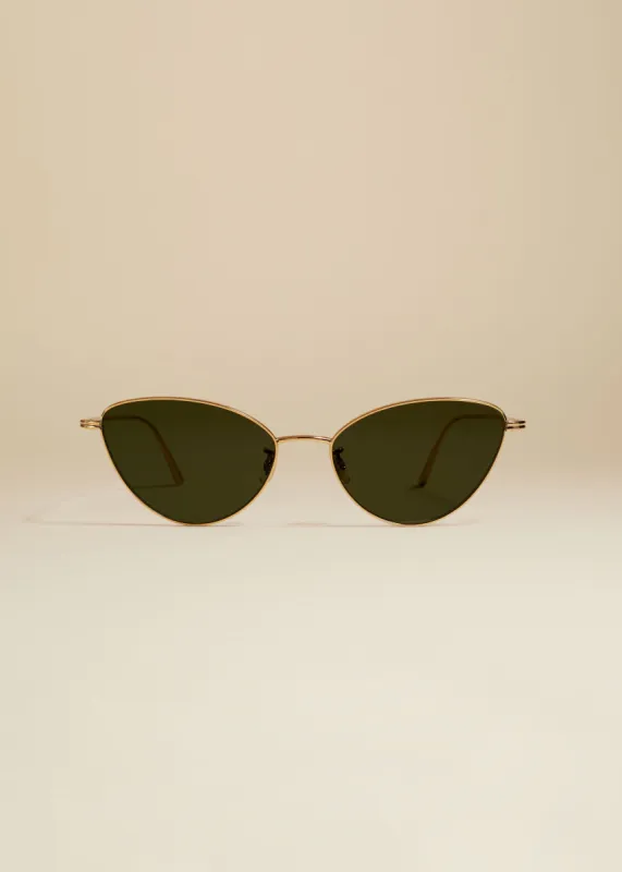 KHAITE x Oliver Peoples 1998C in Gold and Vibrant Green sold by KHAITE