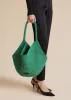 Medium Lotus Tote in Forest Green Raffia sold by KHAITE