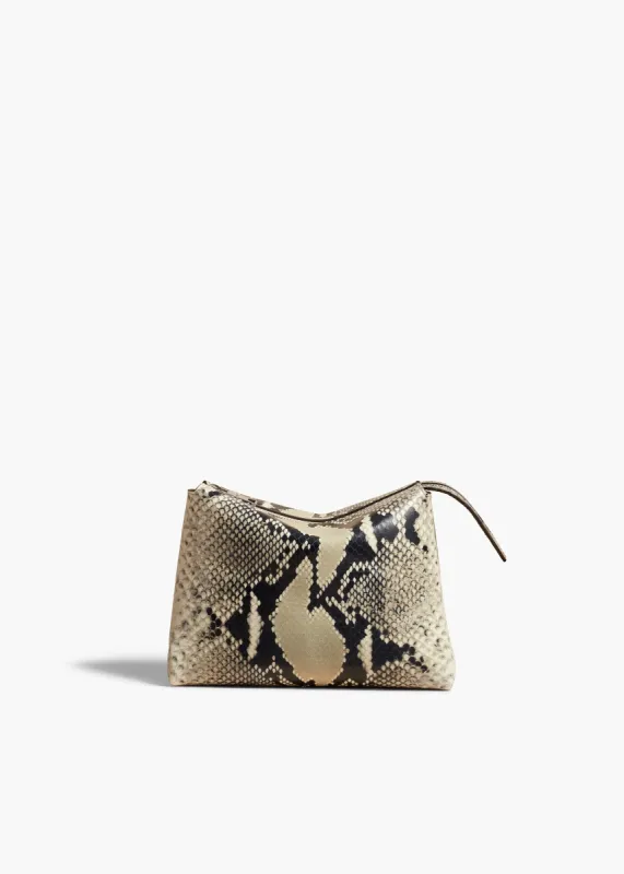 Lina Pochette in Natural Python-Embossed Leather sold by KHAITE