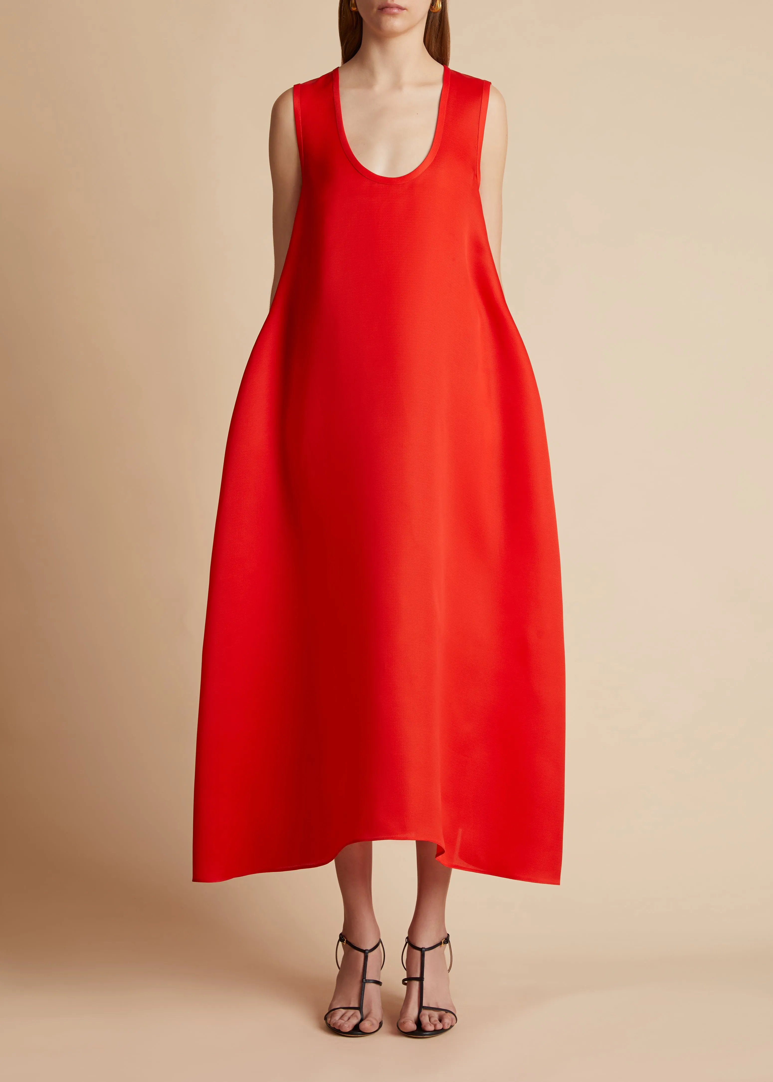 Coli Dress in Fire Red sold by KHAITE product image thumbnail 3