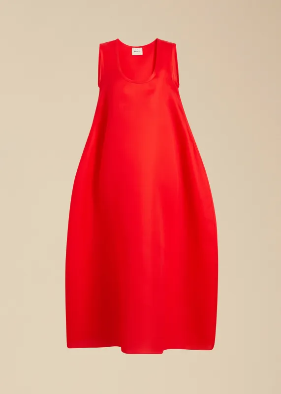 Coli Dress in Fire Red sold by KHAITE
