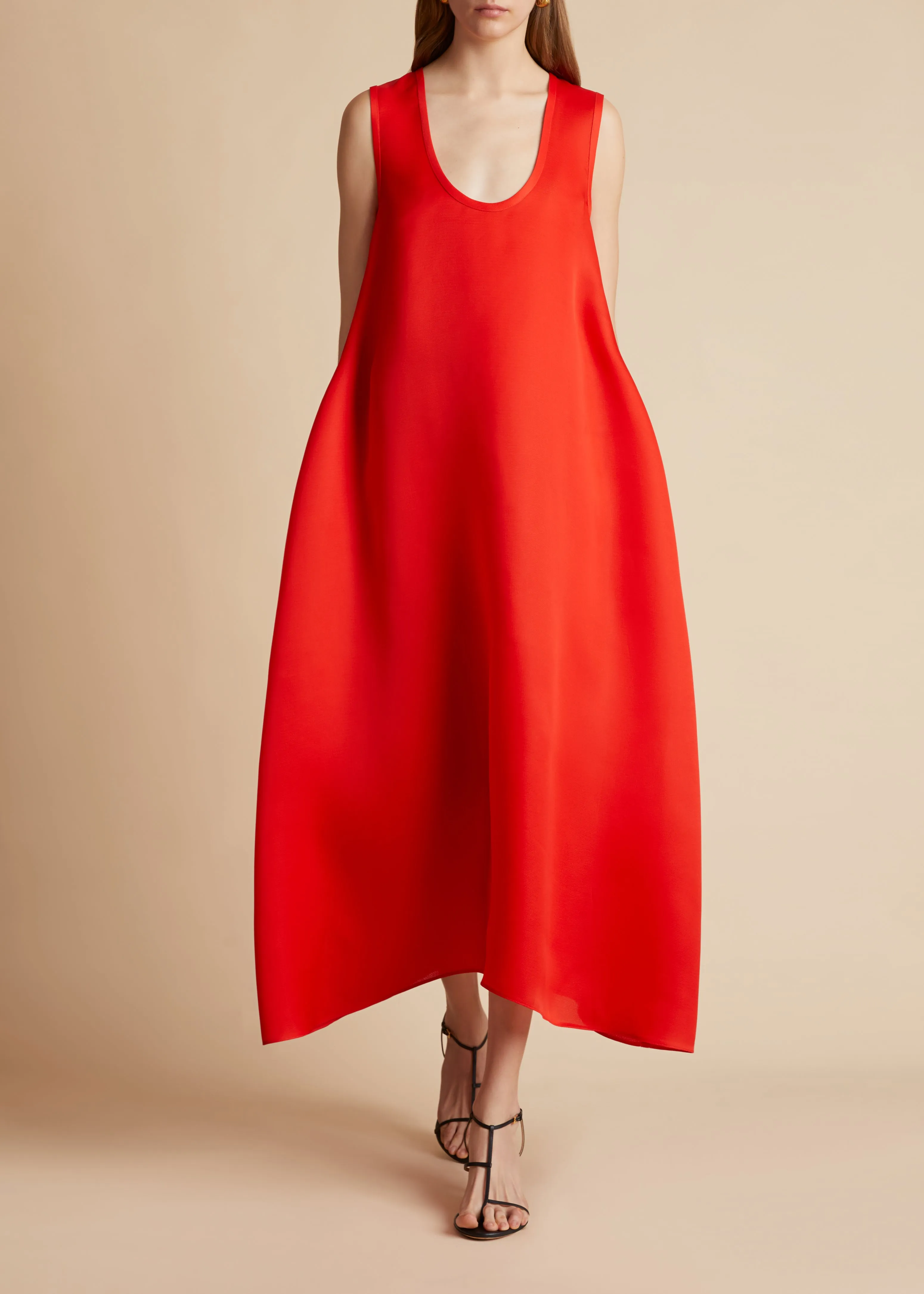 Coli Dress in Fire Red sold by KHAITE product image thumbnail 2