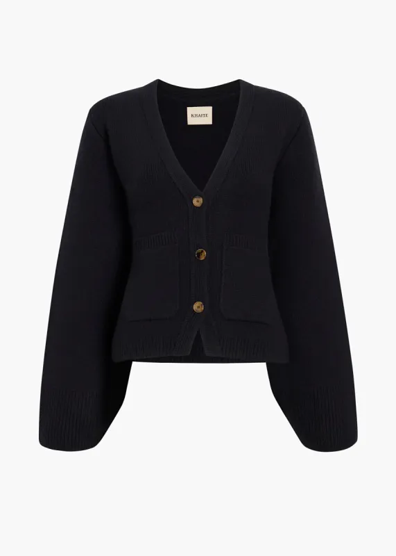Scarlet Cardigan in Black sold by KHAITE
