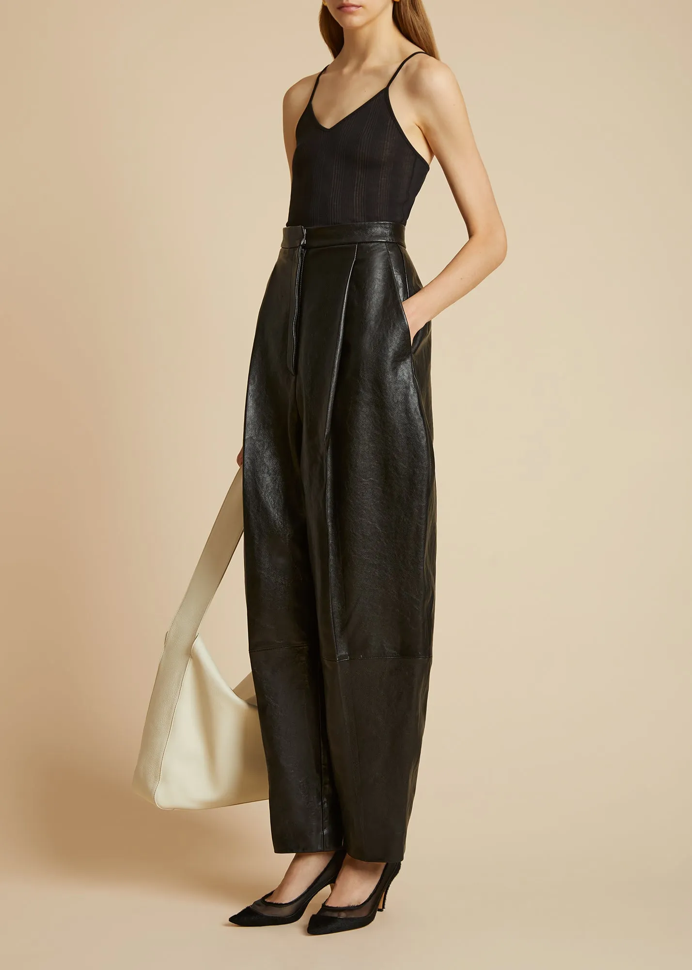 The Mona Top in Black sold by KHAITE