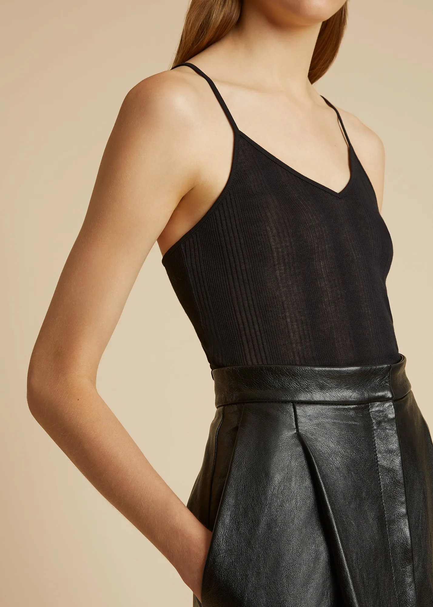 The Mona Top in Black sold by KHAITE product image thumbnail 4