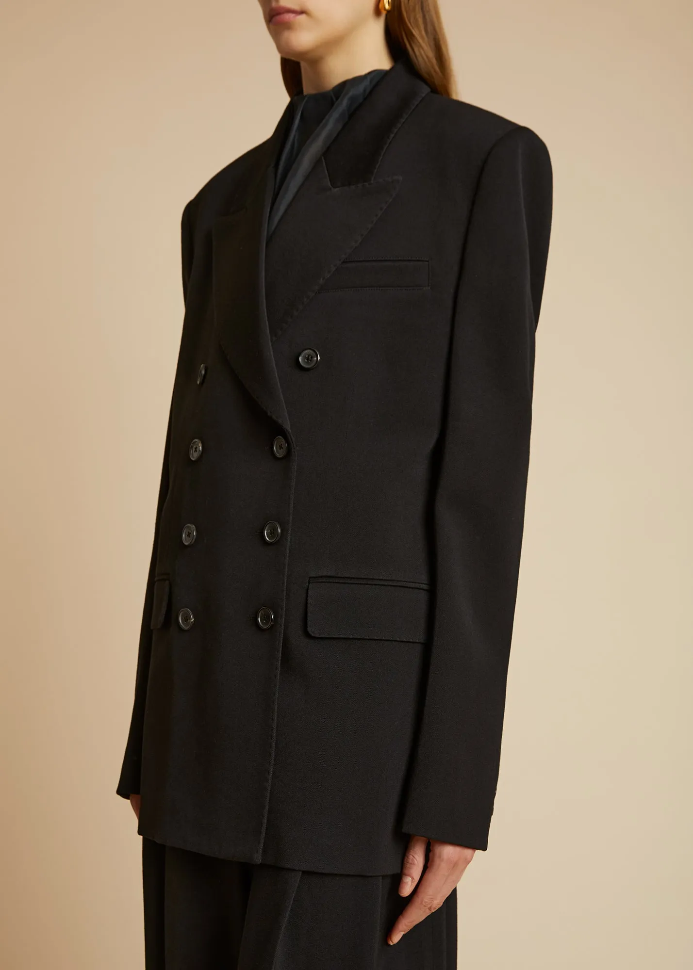 The Tanner Blazer in Black sold by KHAITE product image thumbnail 4
