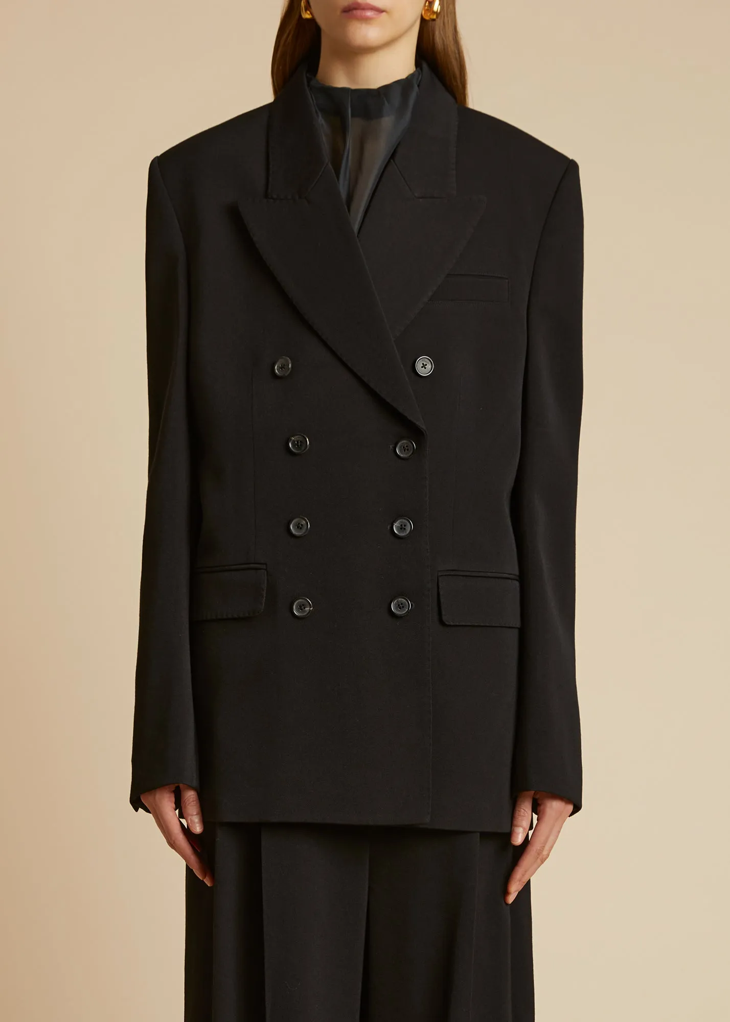 The Tanner Blazer in Black sold by KHAITE product image thumbnail 2