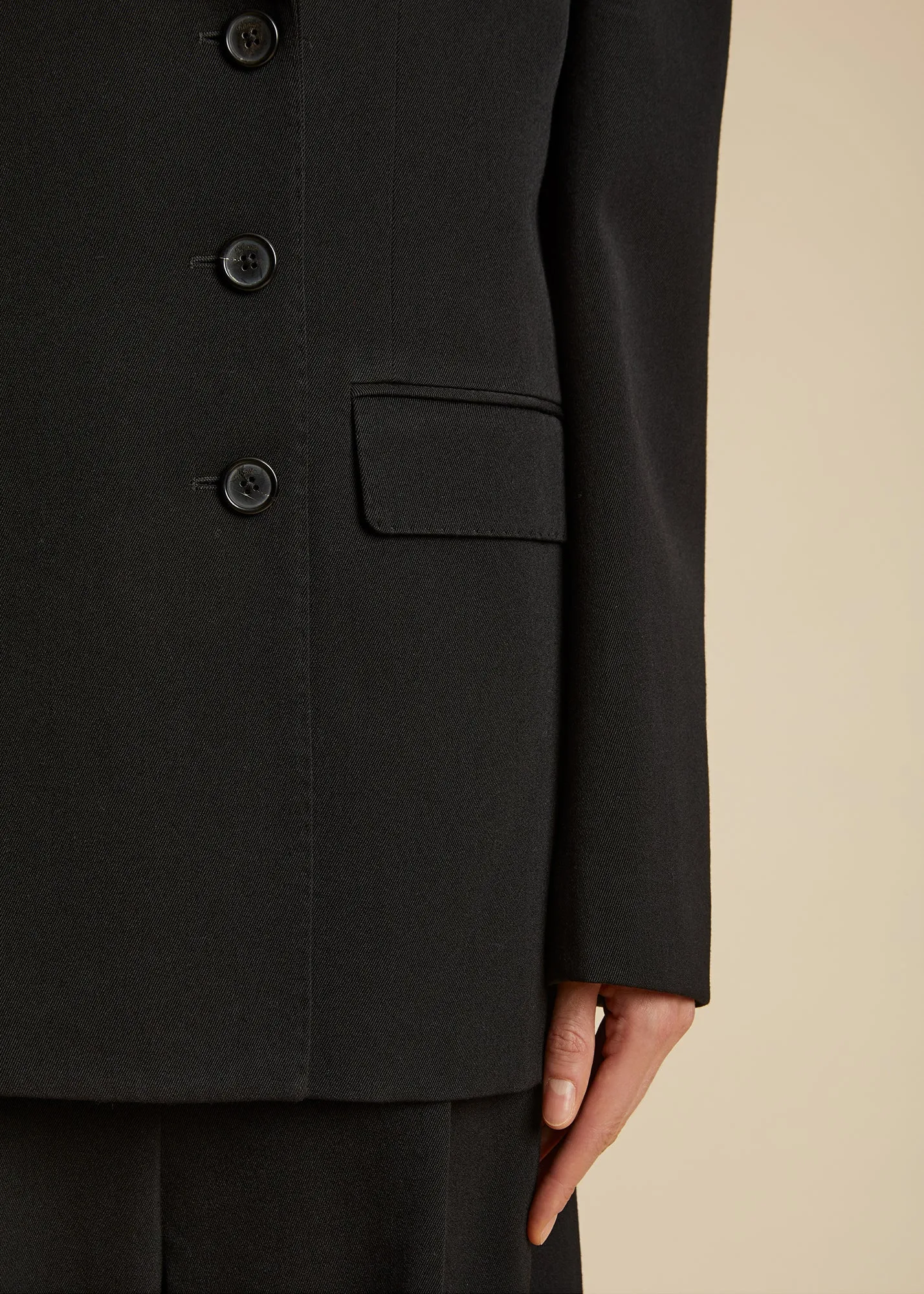 The Tanner Blazer in Black sold by KHAITE product image thumbnail 5