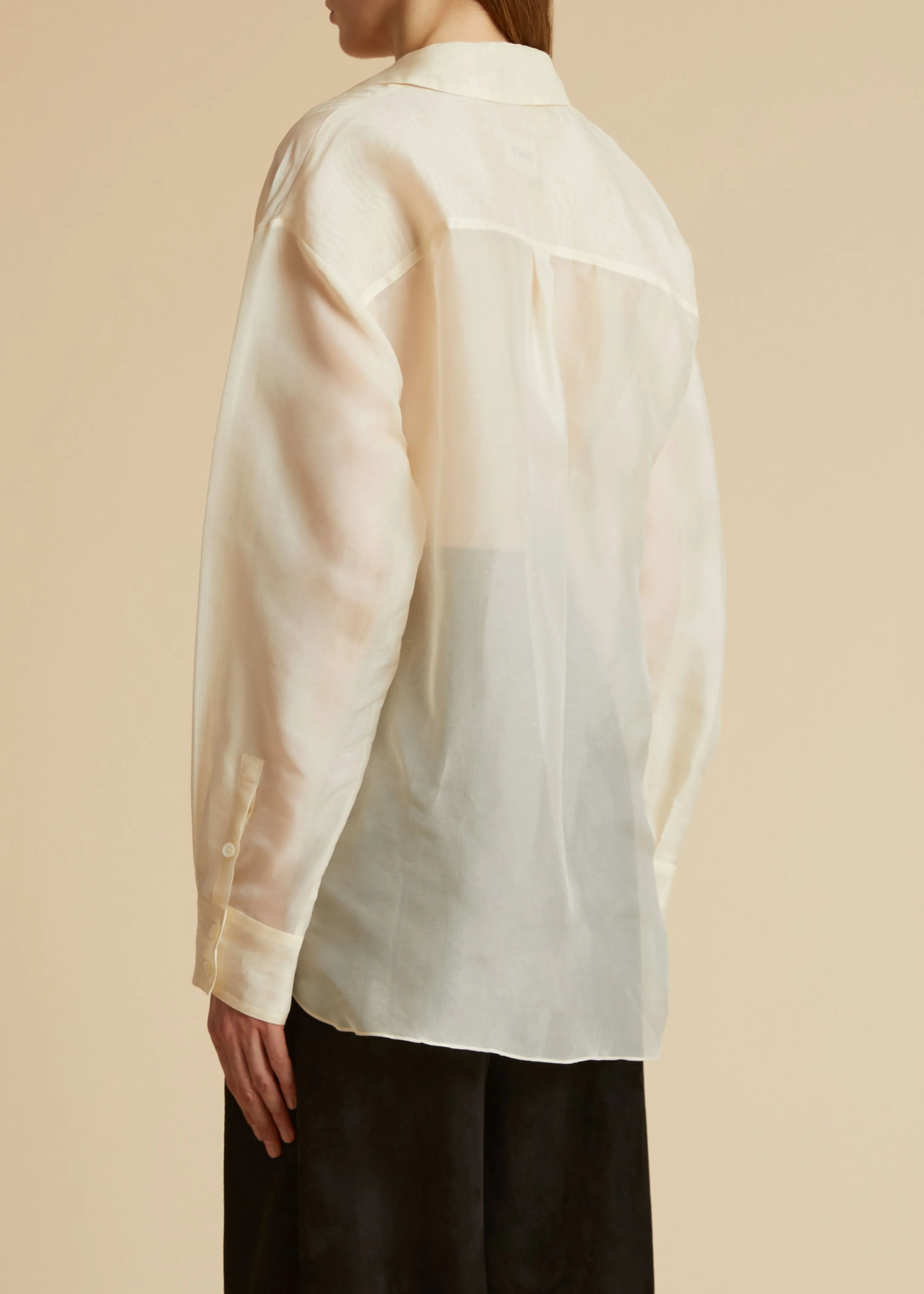 The Nori Top in Bone sold by KHAITE product image thumbnail 3