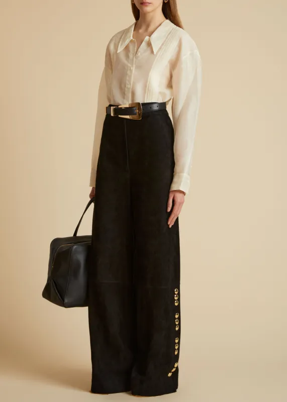 The Nori Top in Bone sold by KHAITE