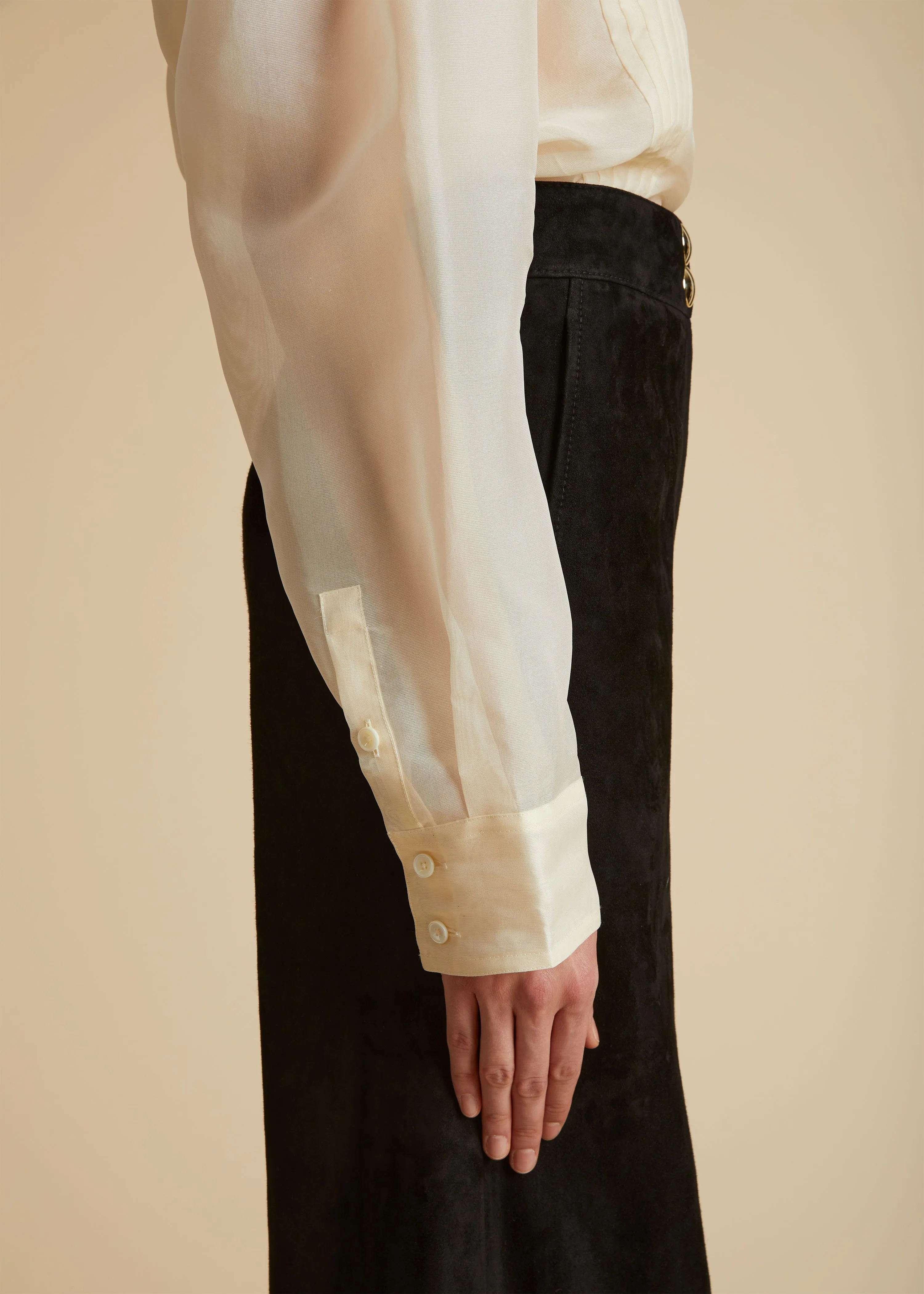 The Nori Top in Bone sold by KHAITE product image thumbnail 5