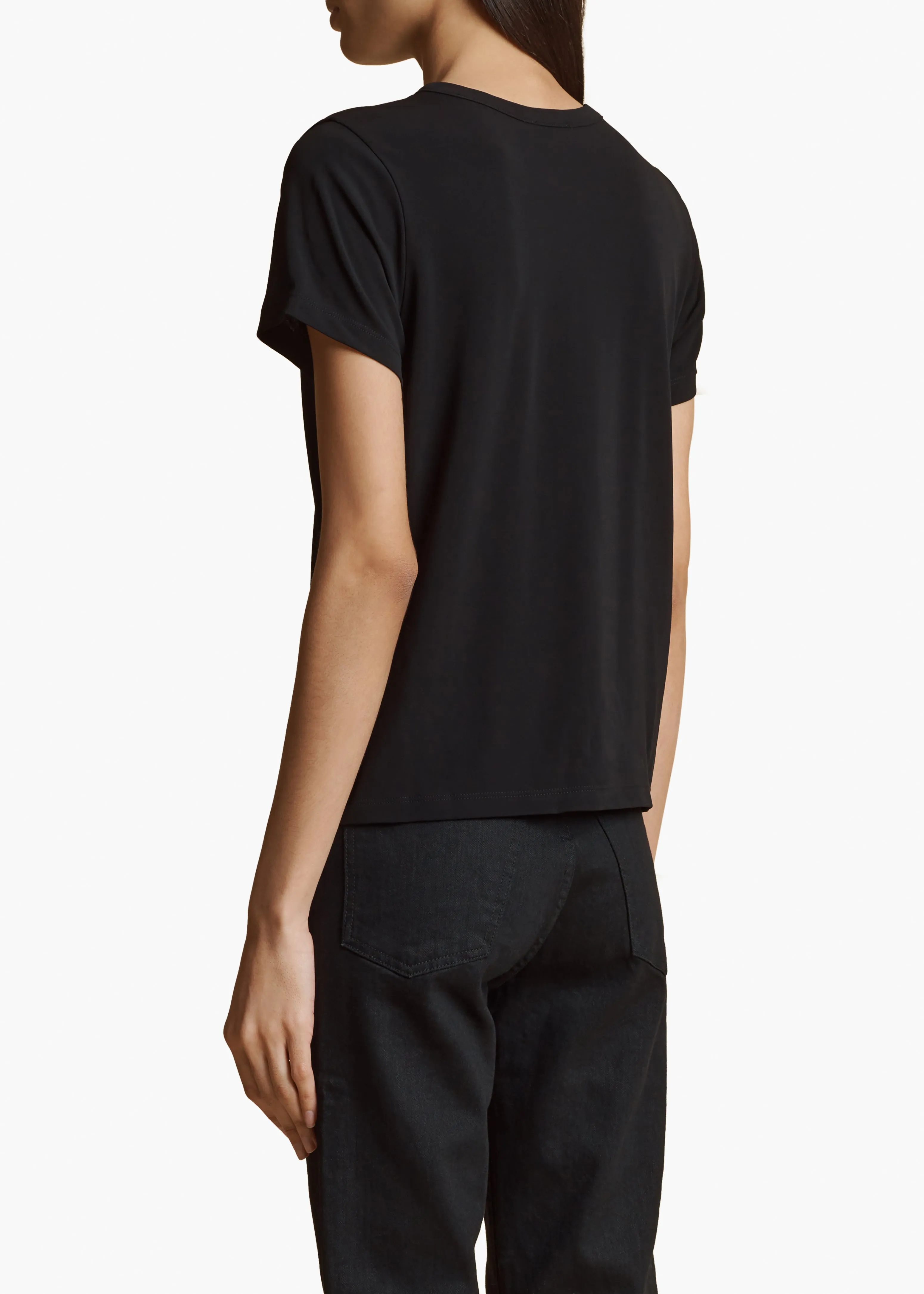 Emmylou T-Shirt in Black Jersey sold by KHAITE product image thumbnail 4