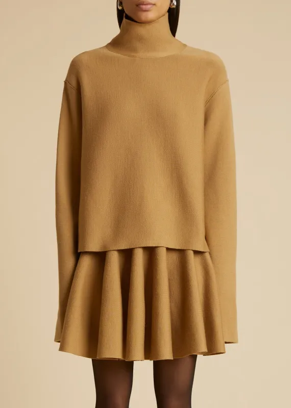 The Sree Top in Nougat sold by KHAITE