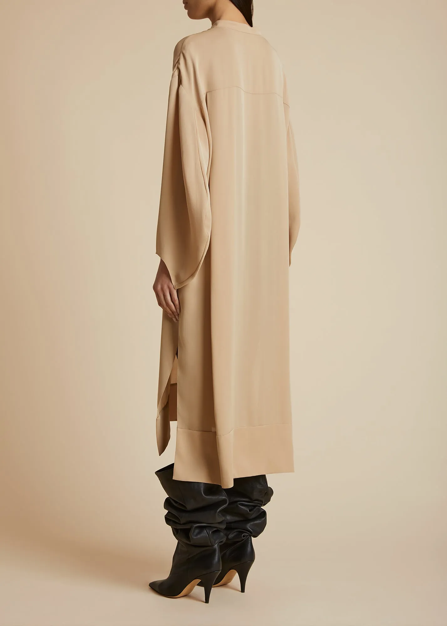 The Brom Dress in Beige sold by KHAITE product image thumbnail 3