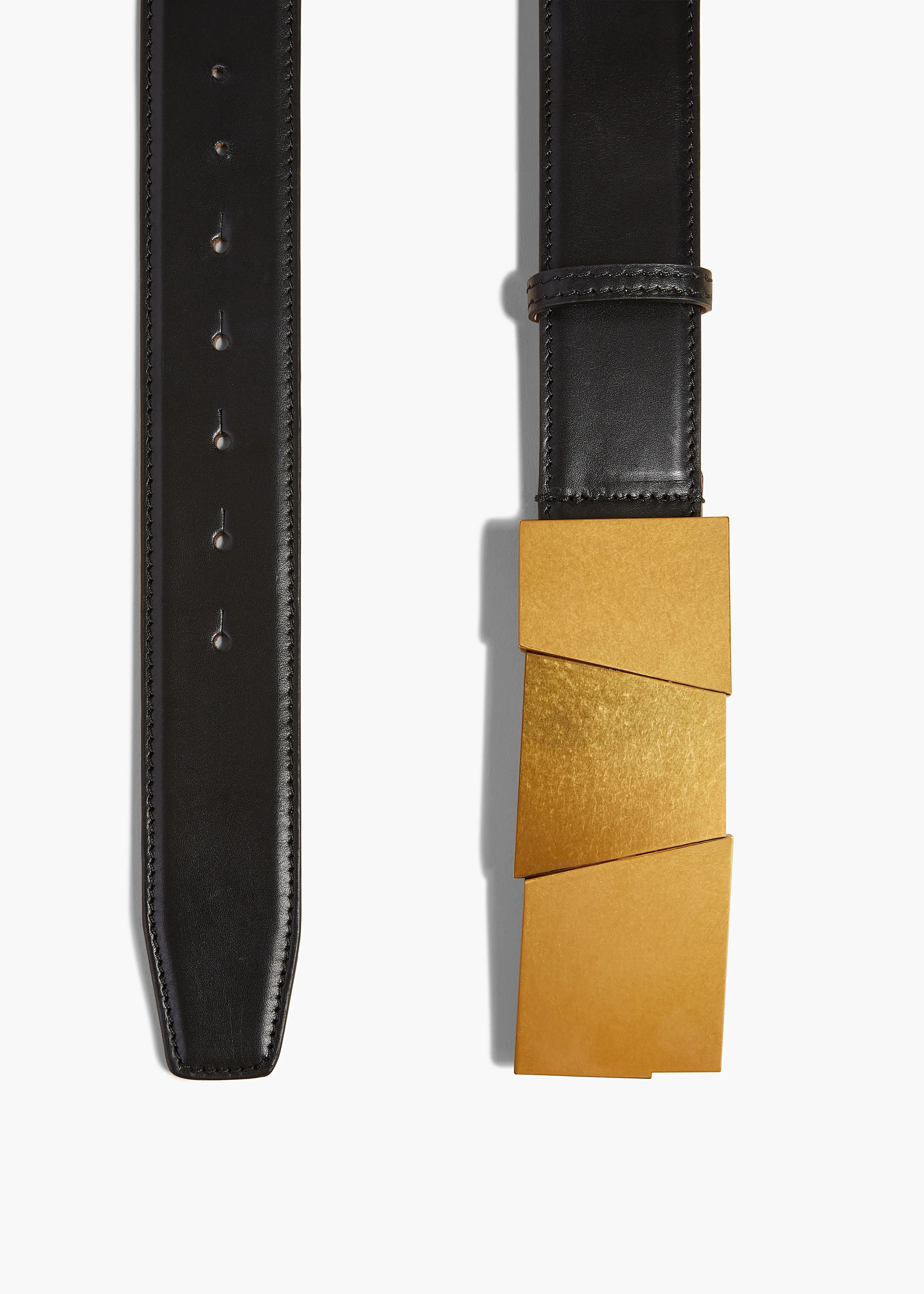 Medium Axel Belt in Black Leather with Gold sold by KHAITE product image thumbnail 2