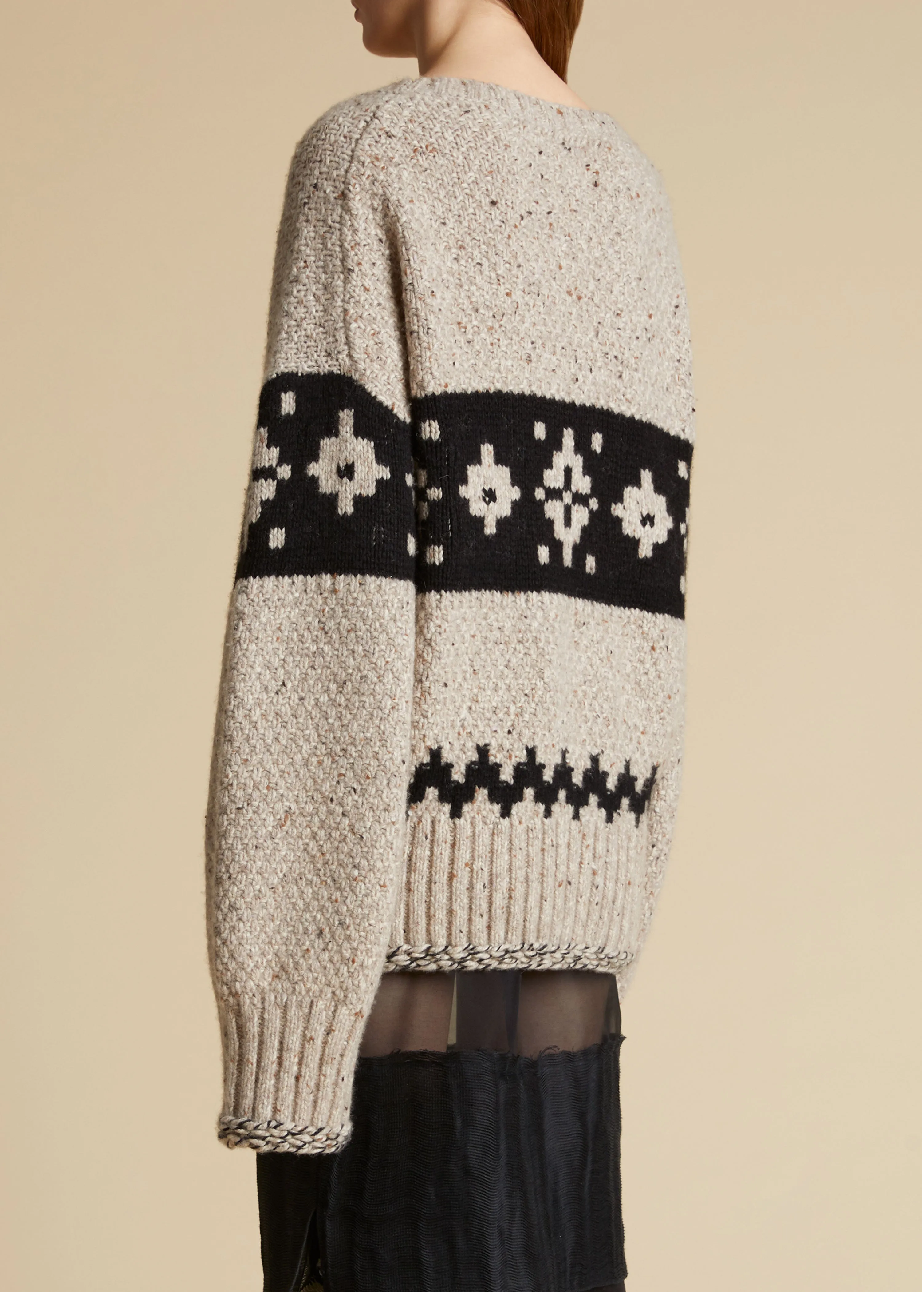 The Tabi Sweater in Biscuit sold by KHAITE product image thumbnail 3