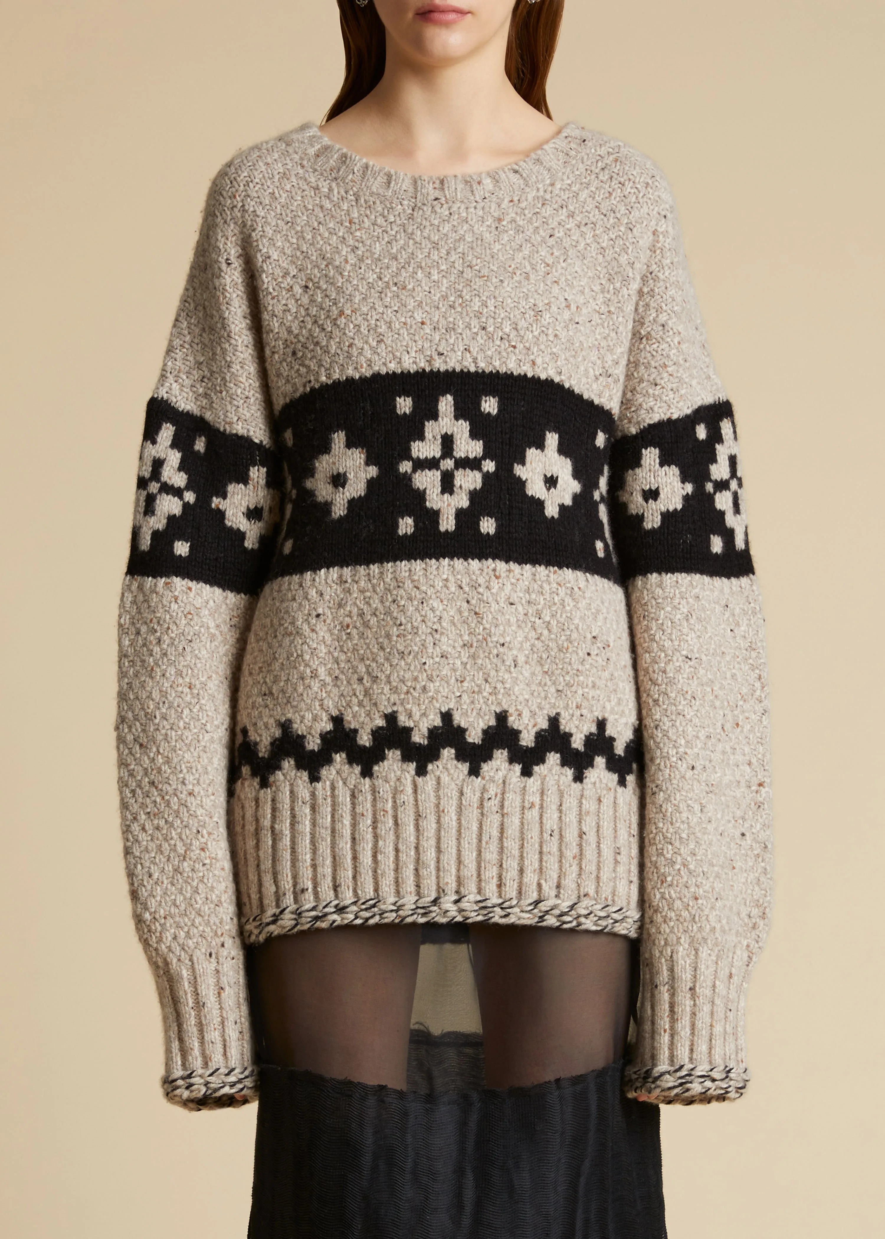 The Tabi Sweater in Biscuit sold by KHAITE product image thumbnail 2