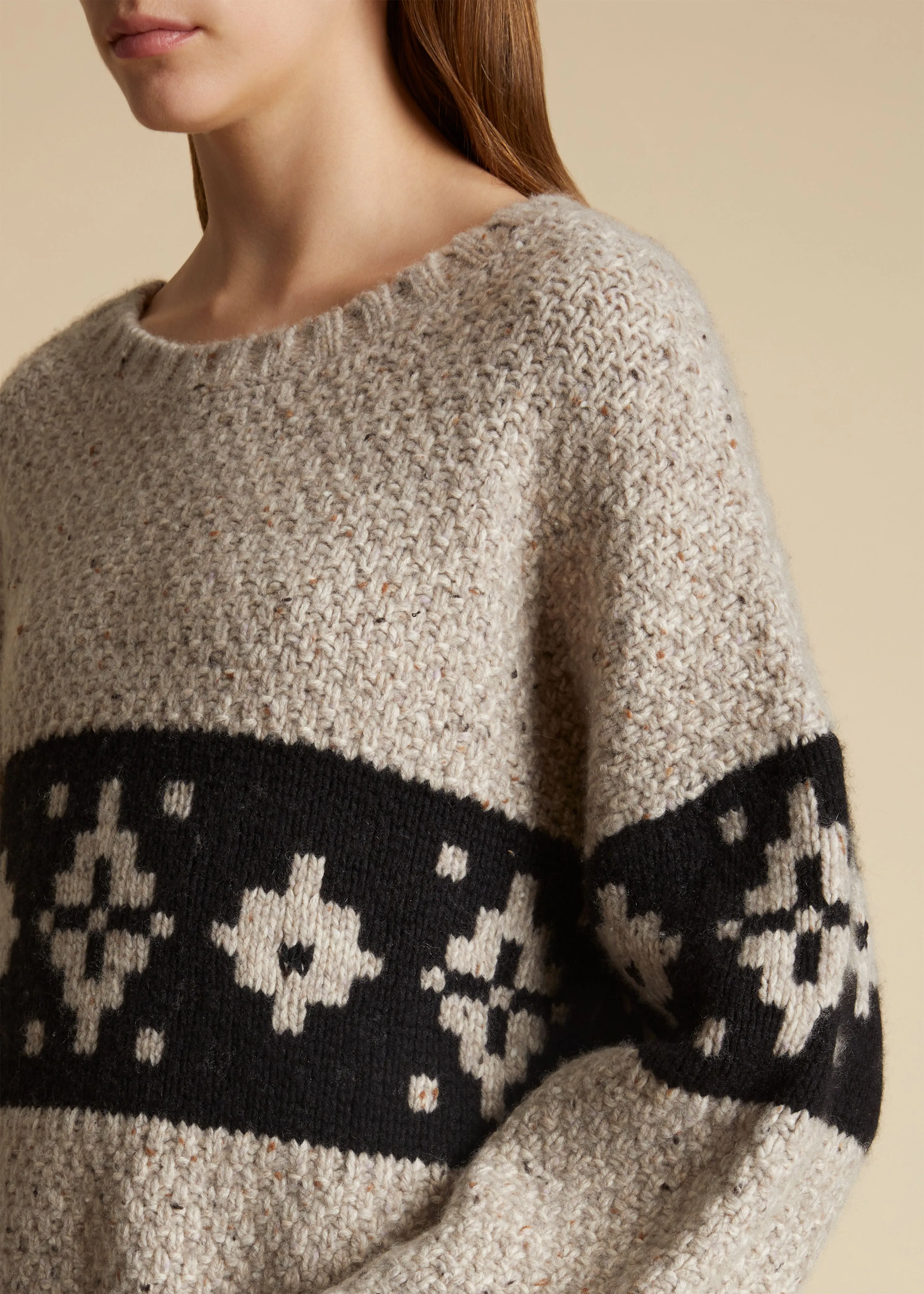 The Tabi Sweater in Biscuit sold by KHAITE product image thumbnail 5