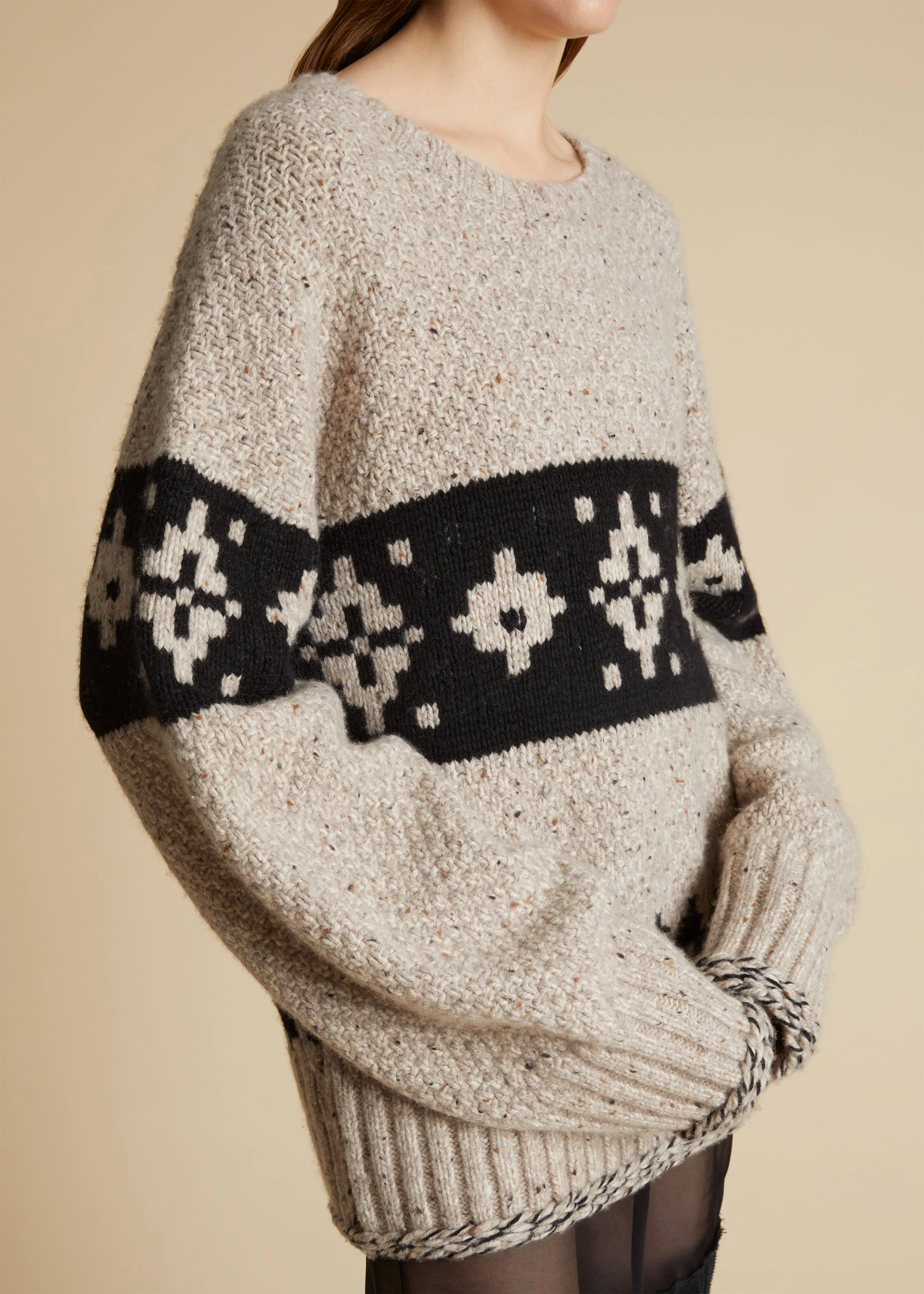 The Tabi Sweater in Biscuit sold by KHAITE product image thumbnail 4
