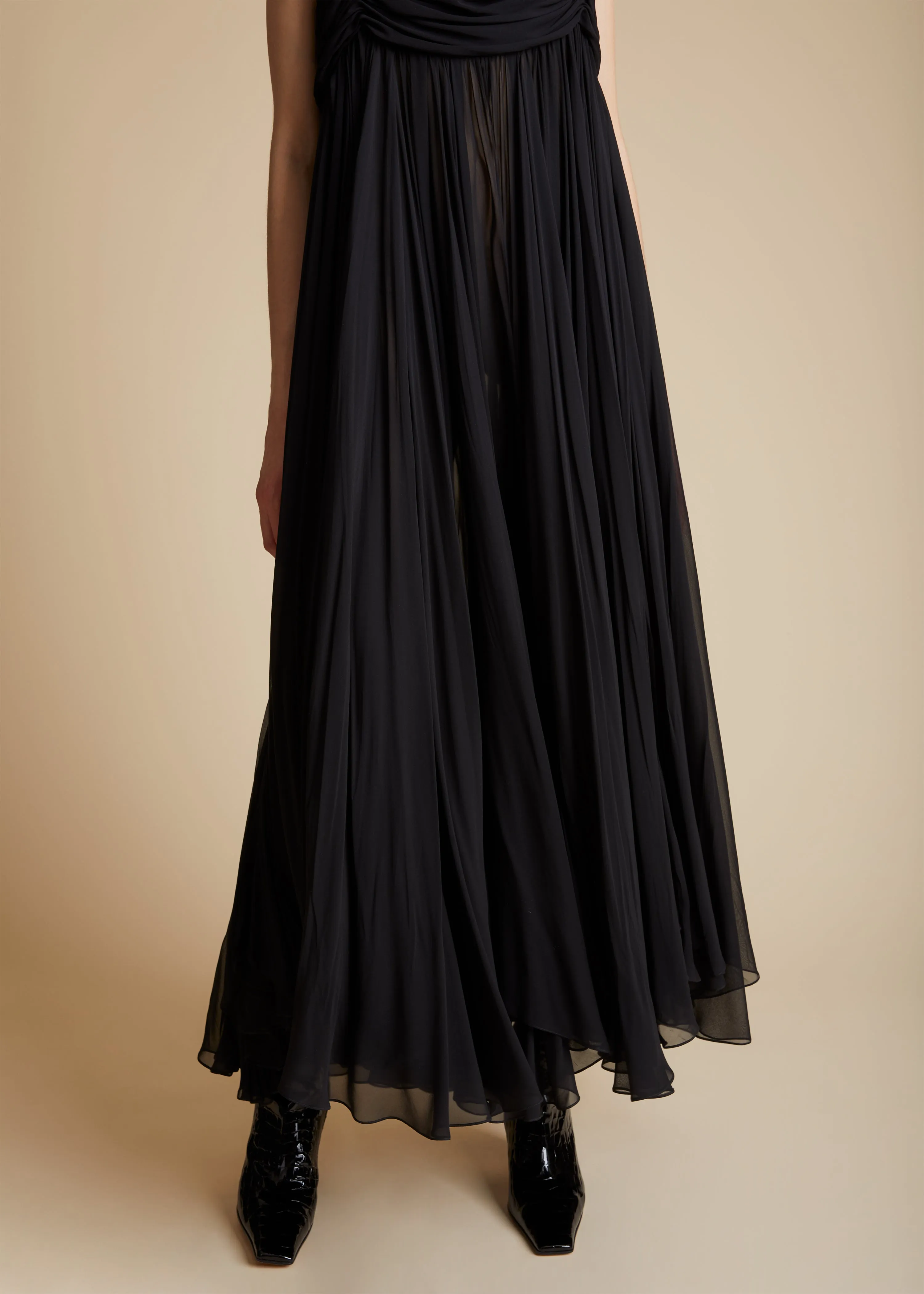 The Lally Dress in Black sold by KHAITE product image thumbnail 5
