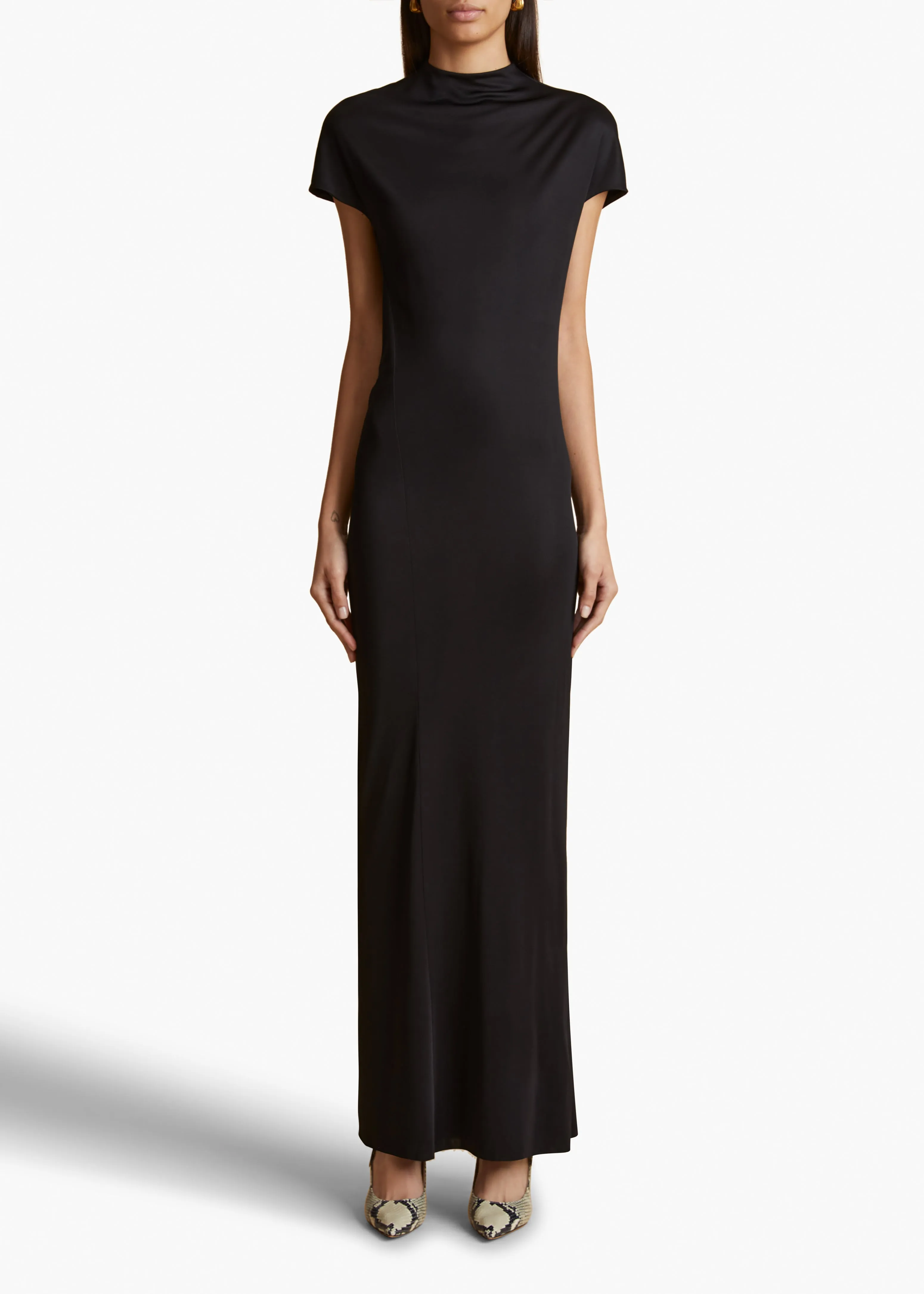 Yenza Dress in Black sold by KHAITE product image thumbnail 3