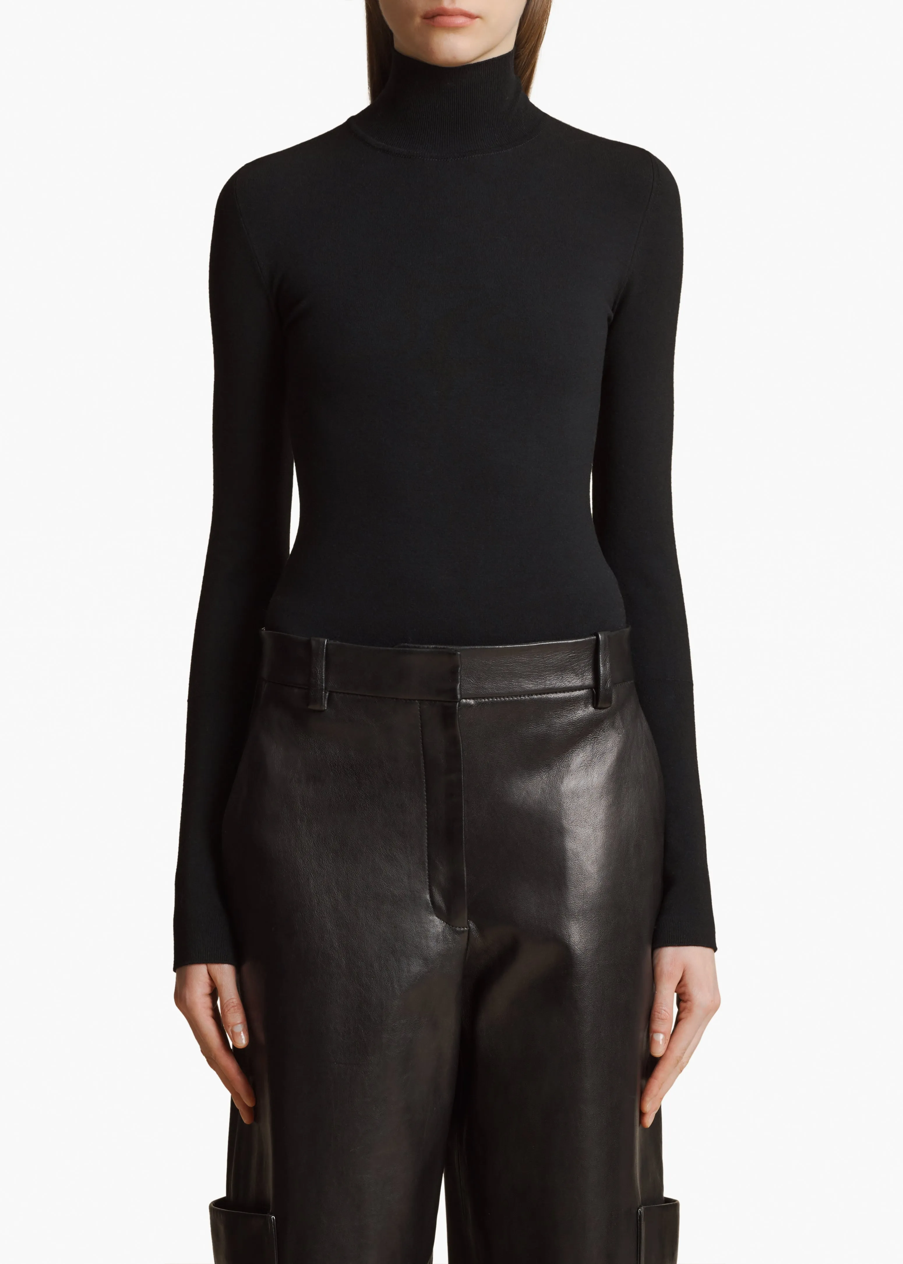 Thea Bodysuit in Black sold by KHAITE product image thumbnail 3