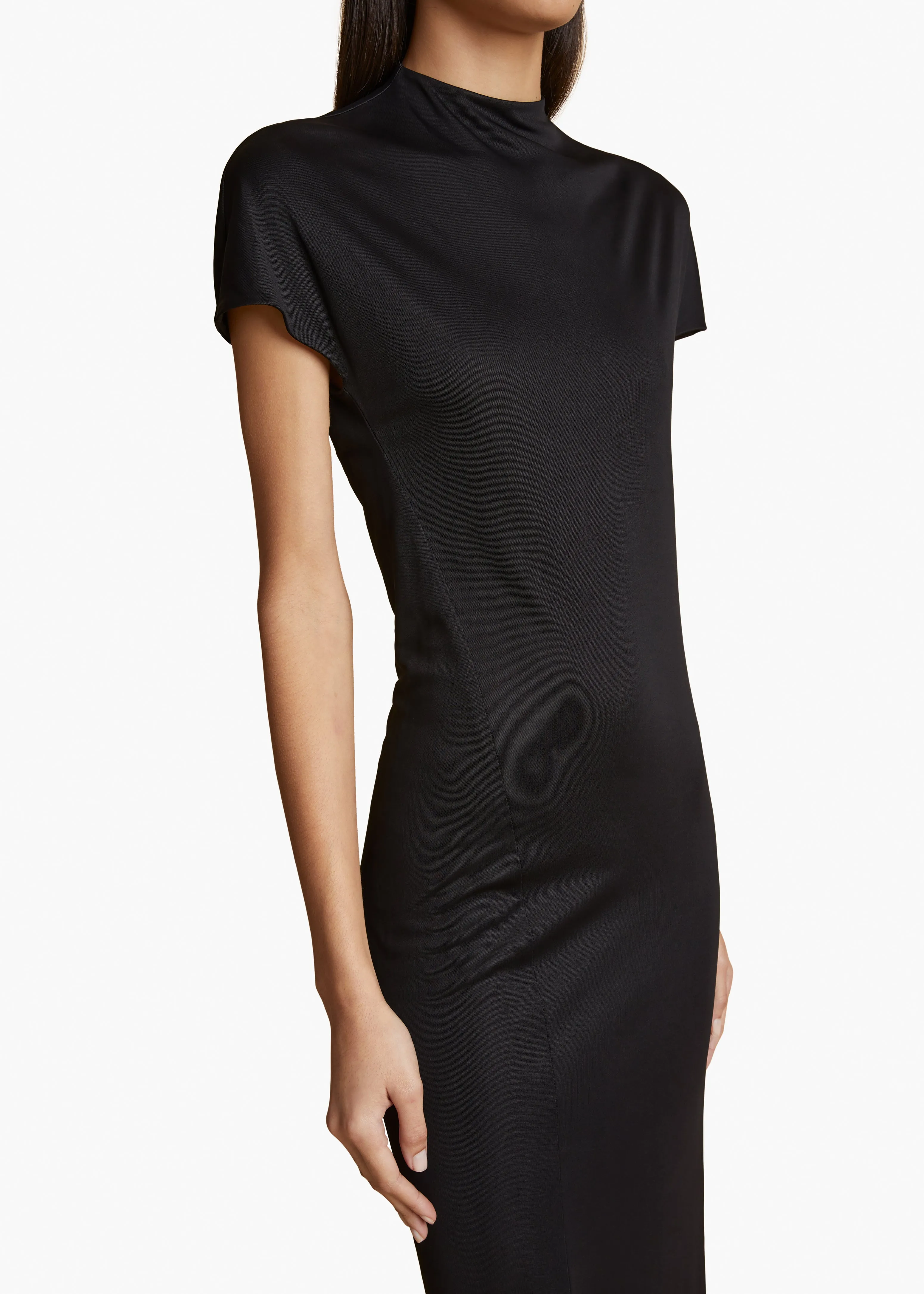 Yenza Dress in Black sold by KHAITE product image thumbnail 5
