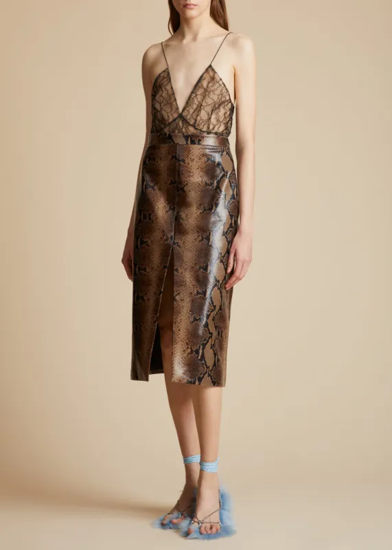 The Grisella Top in Black Lace sold by KHAITE
